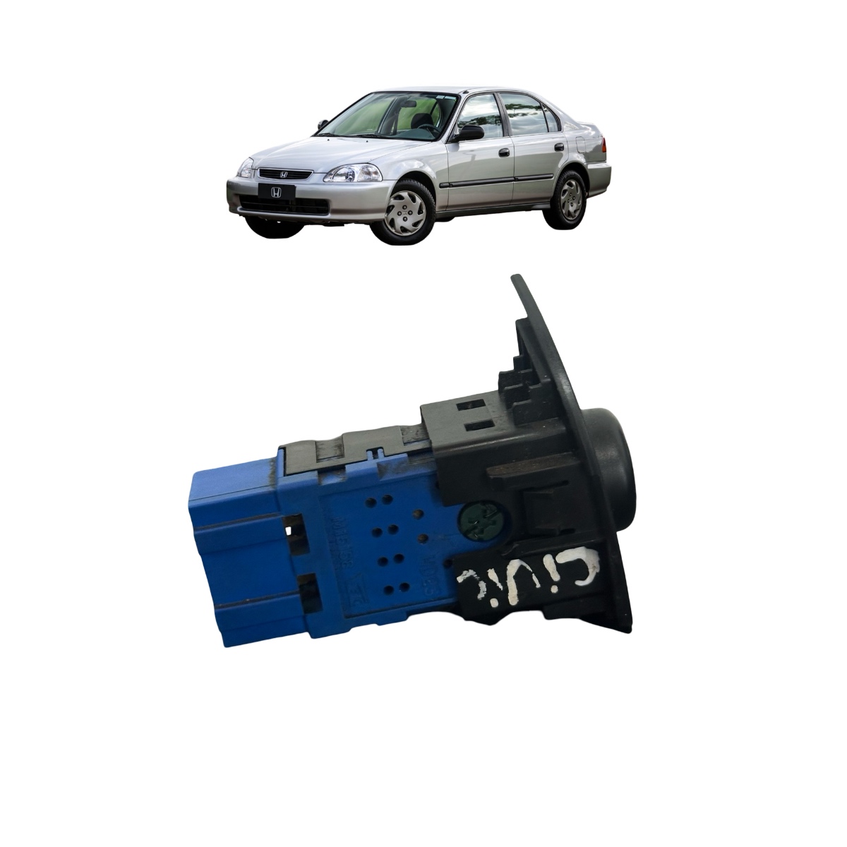Botão Pisca Alerta Honda Civic 1996 - 2000 M15158 Cor Preto - Imagem 5