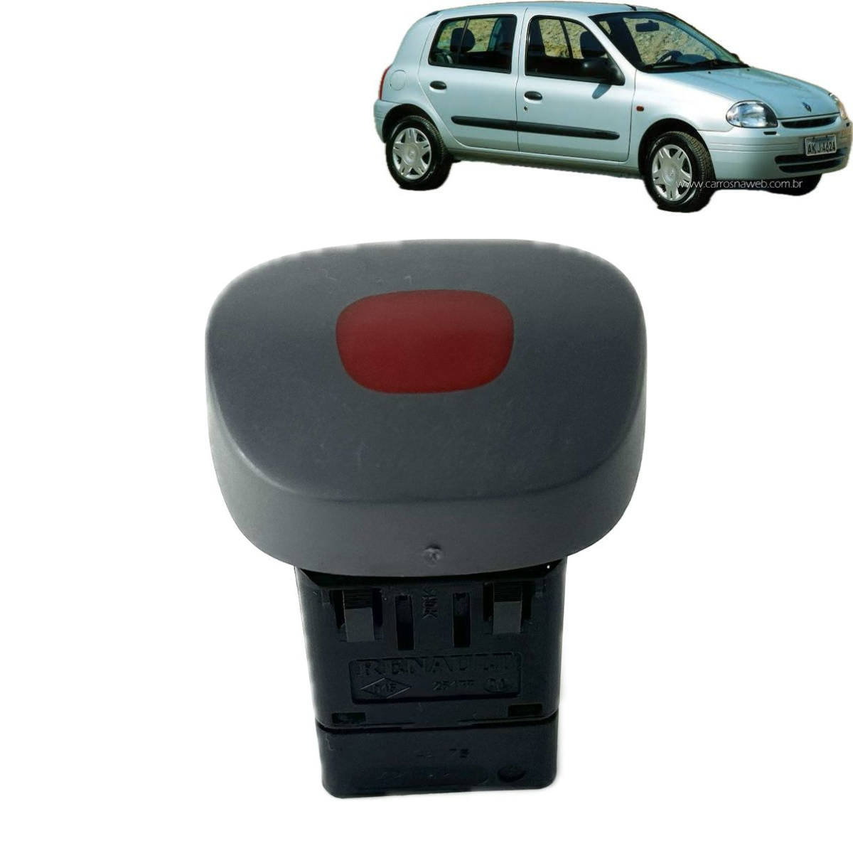 Botão Do Pisca Alerta Clio RN 1.0 16V 2002 2003 - Imagem 1