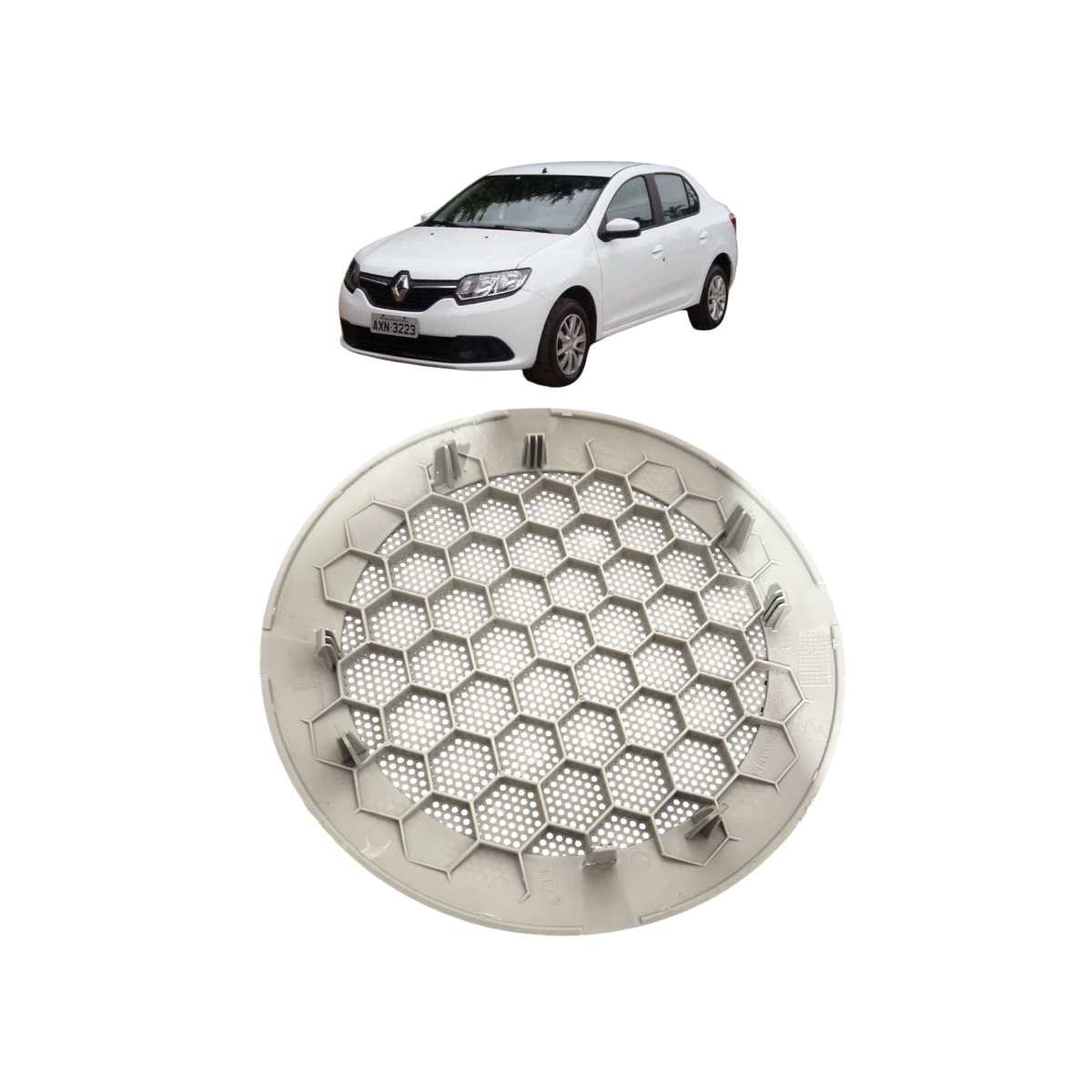 Tela Alto Falante Porta Renault Logan Sandero 2008 2012 Cinza