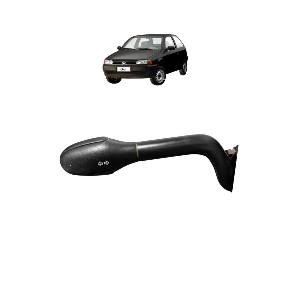 Chave De Seta Com Pisca Alerta Gol G3 1999 2013 Original Preto - Imagem 2