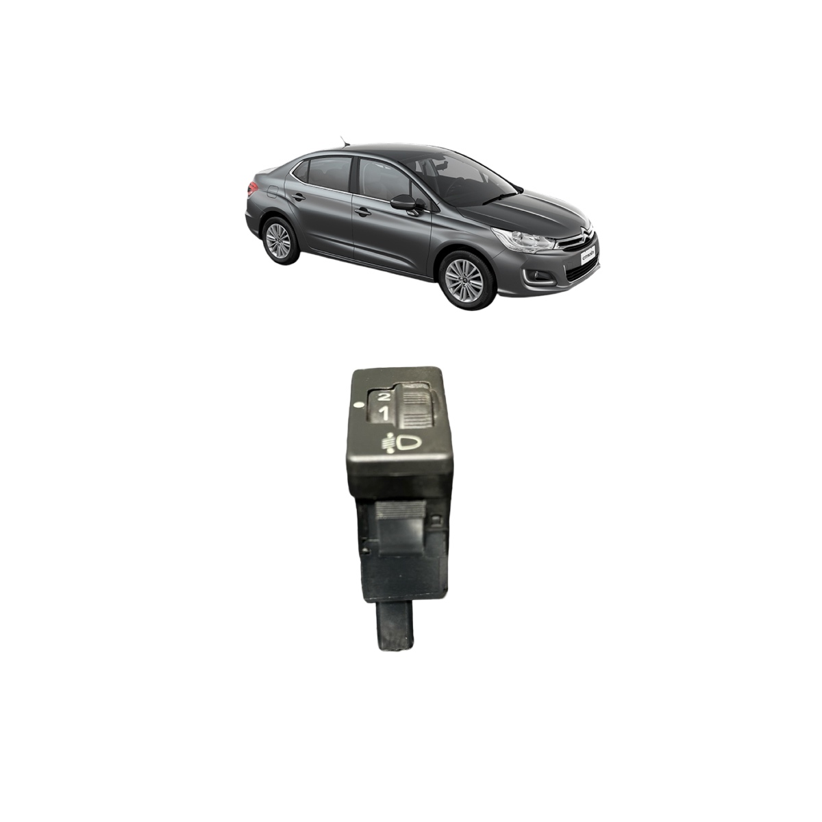 Botão Regulagem Farol Citroën C4 Painel Citroen C4 2003/2013 - Imagem 3