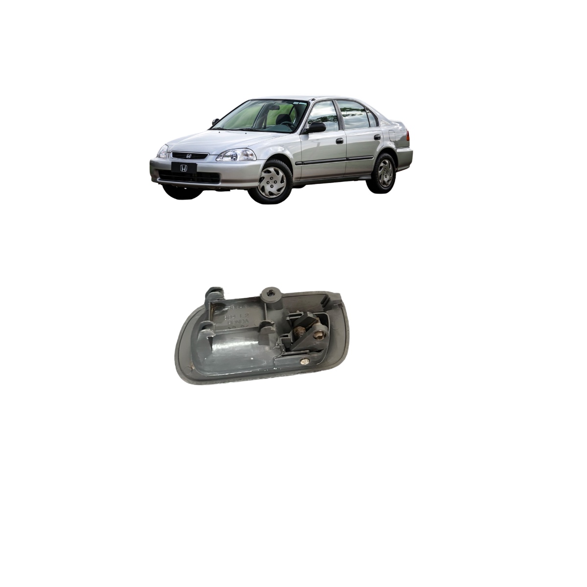 Maçaneta Interna Dianteira L.e Honda Civic 1999 39842 Preto - Imagem 3