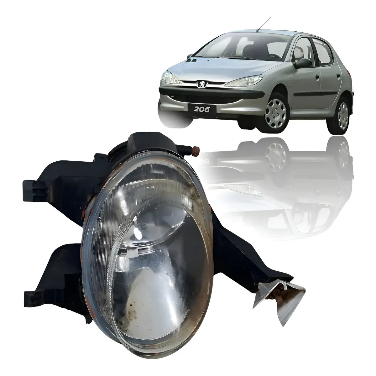 Farol Milha Direito Peugeot 206 207 1.4 8V 4Cc 2006 2010