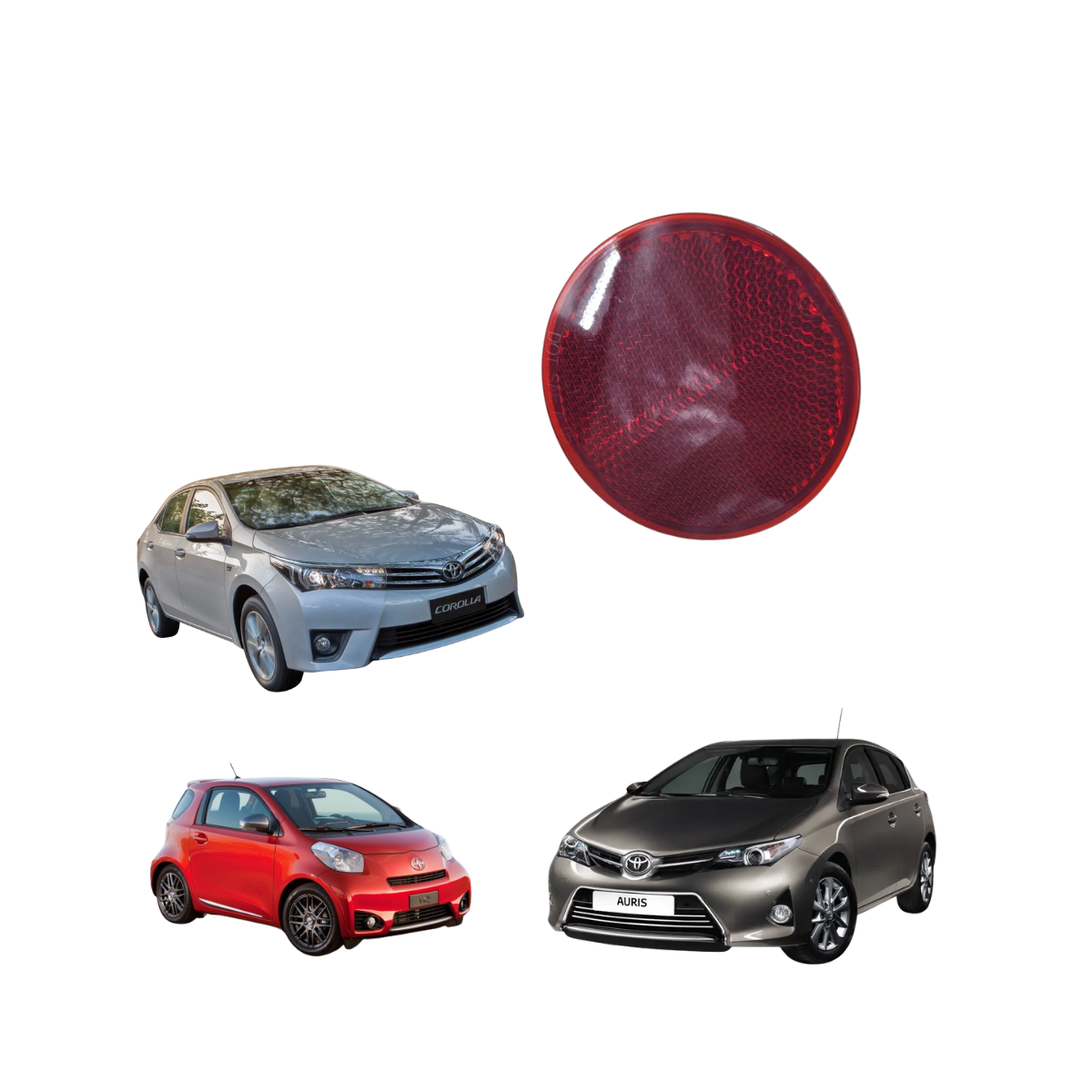 REFLETOR  TRASEIRO (OLHO DE GATO) AURIS/COROLLA/IQ 2006/2015