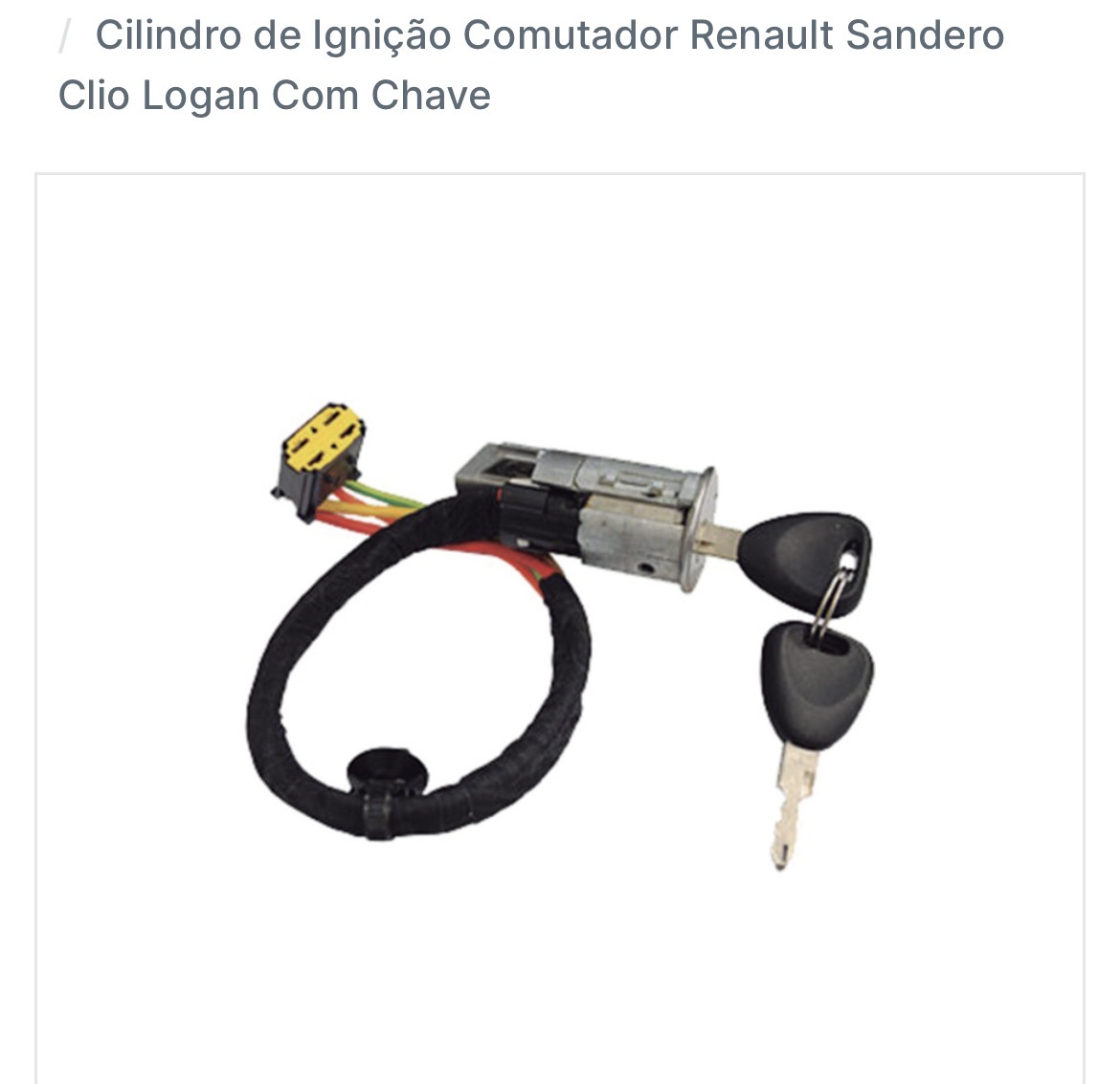Cilindro Ignição Comutador Renault Clio