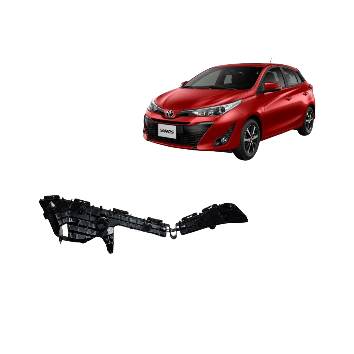 GUIA PARACHOQUE DIANTEIRO DIREITO YARIS 2018/2024 525750D380