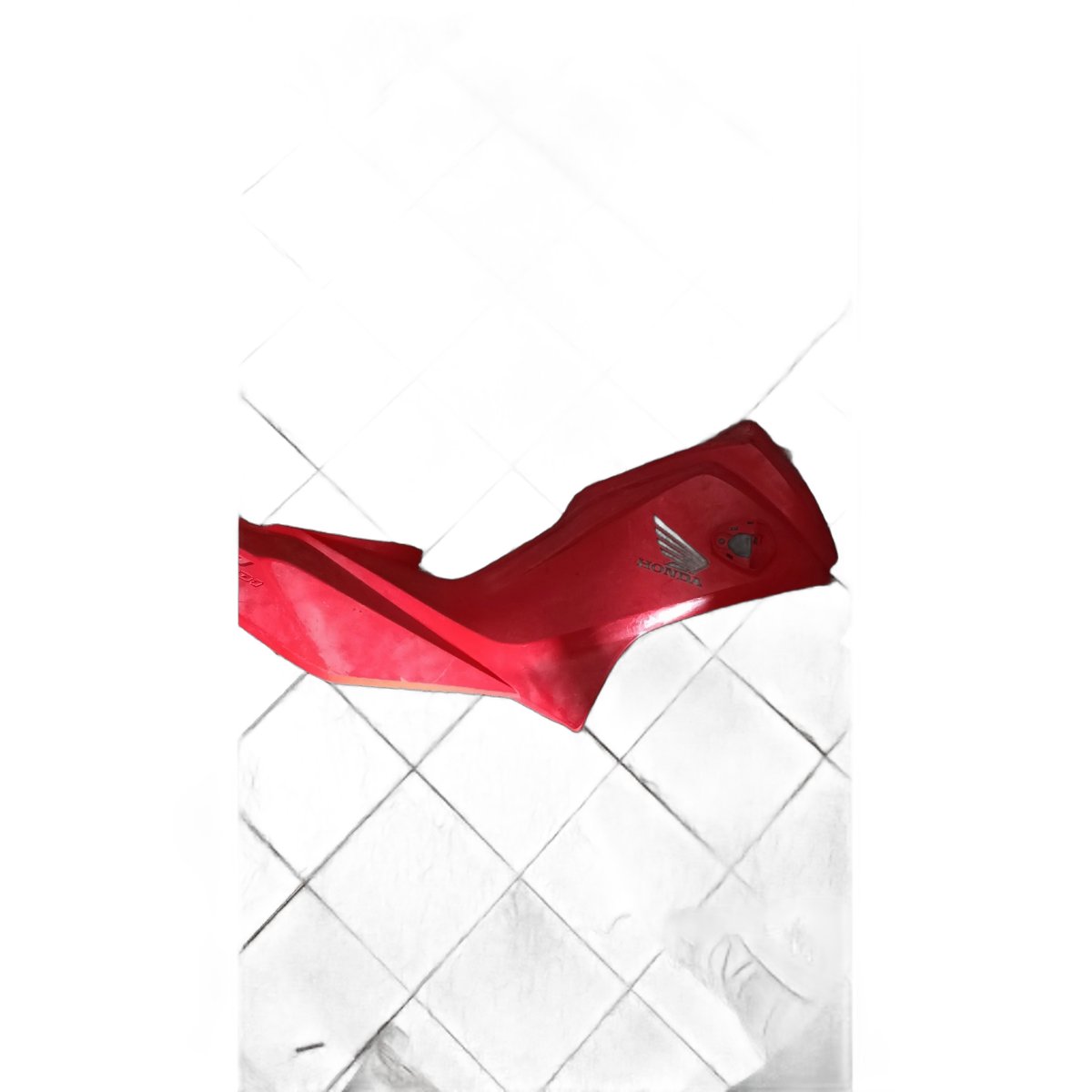 Carenagem lateral pop 110 lado esquerdo (vermelho)