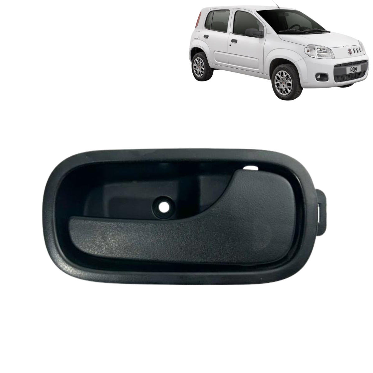 Maçaneta Interna Dianteira Direita Fiat Uno Economy 2013 Preto Dianteira