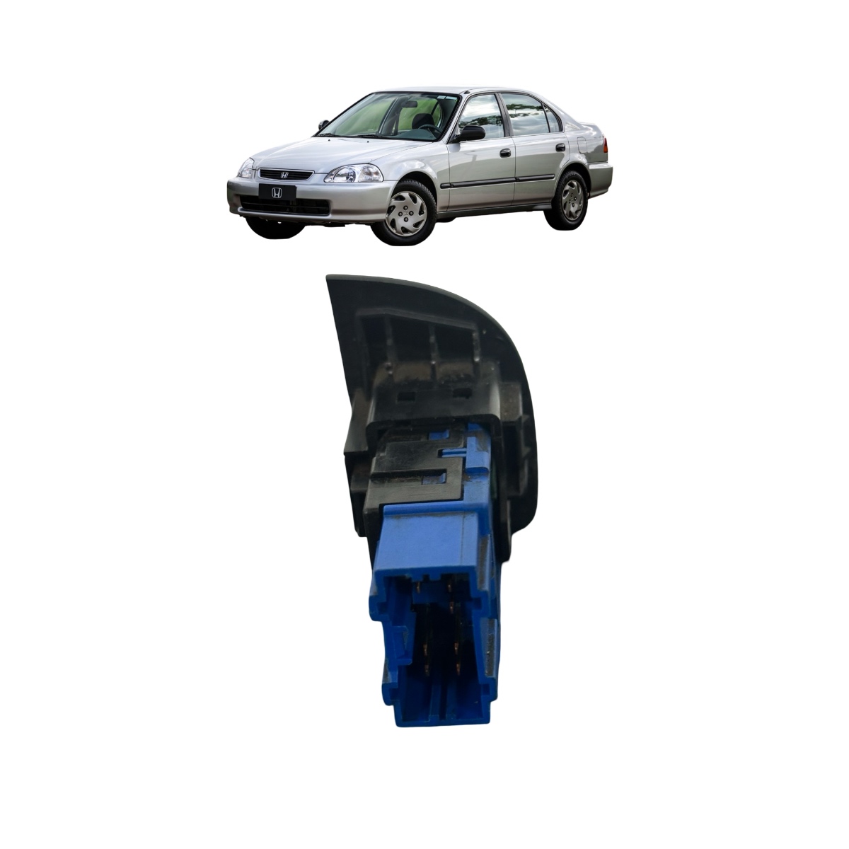 Botão Pisca Alerta Honda Civic 1996 - 2000 M15158 Cor Preto