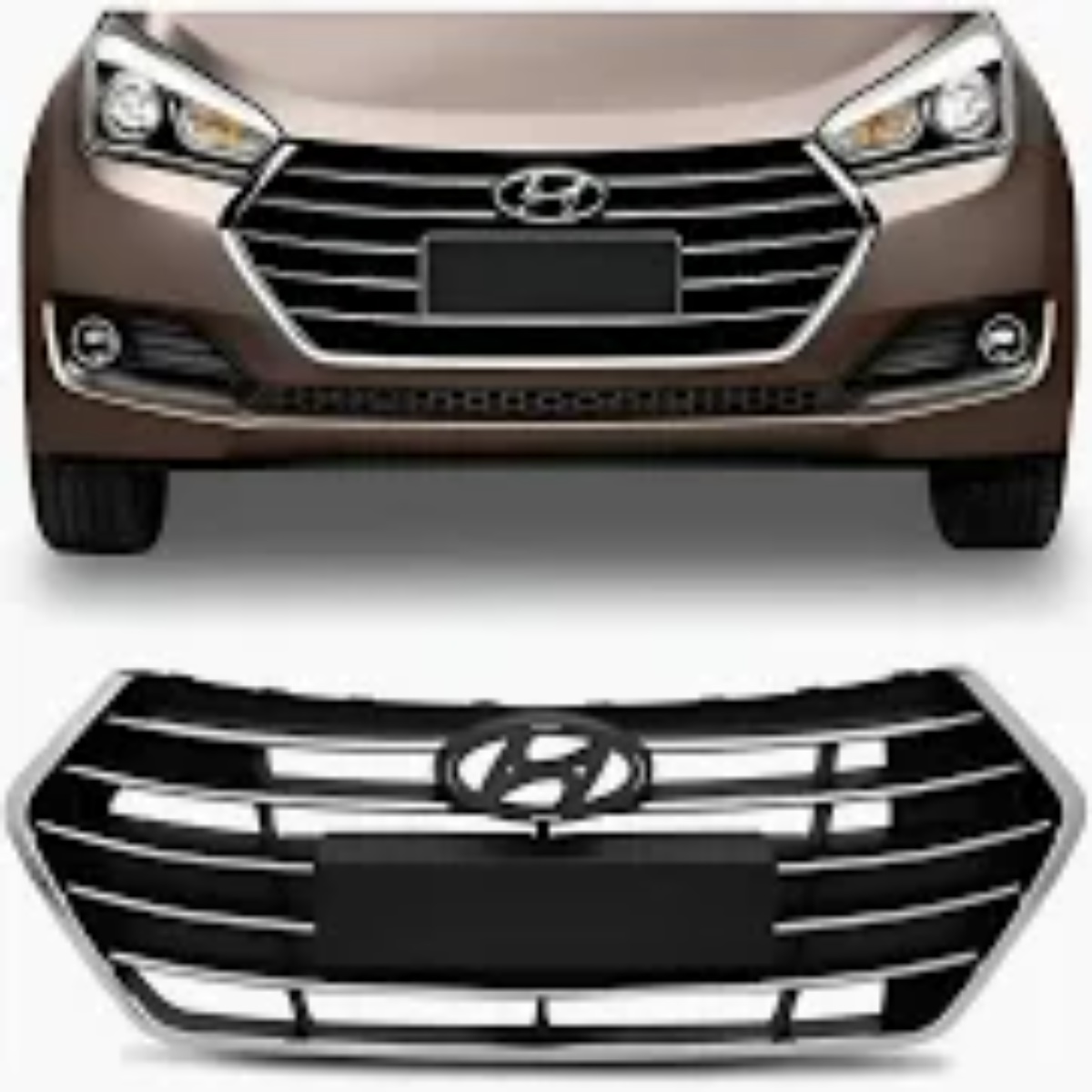 Grade Dianteira Cromada Hyundai HB20 2016 a 2019