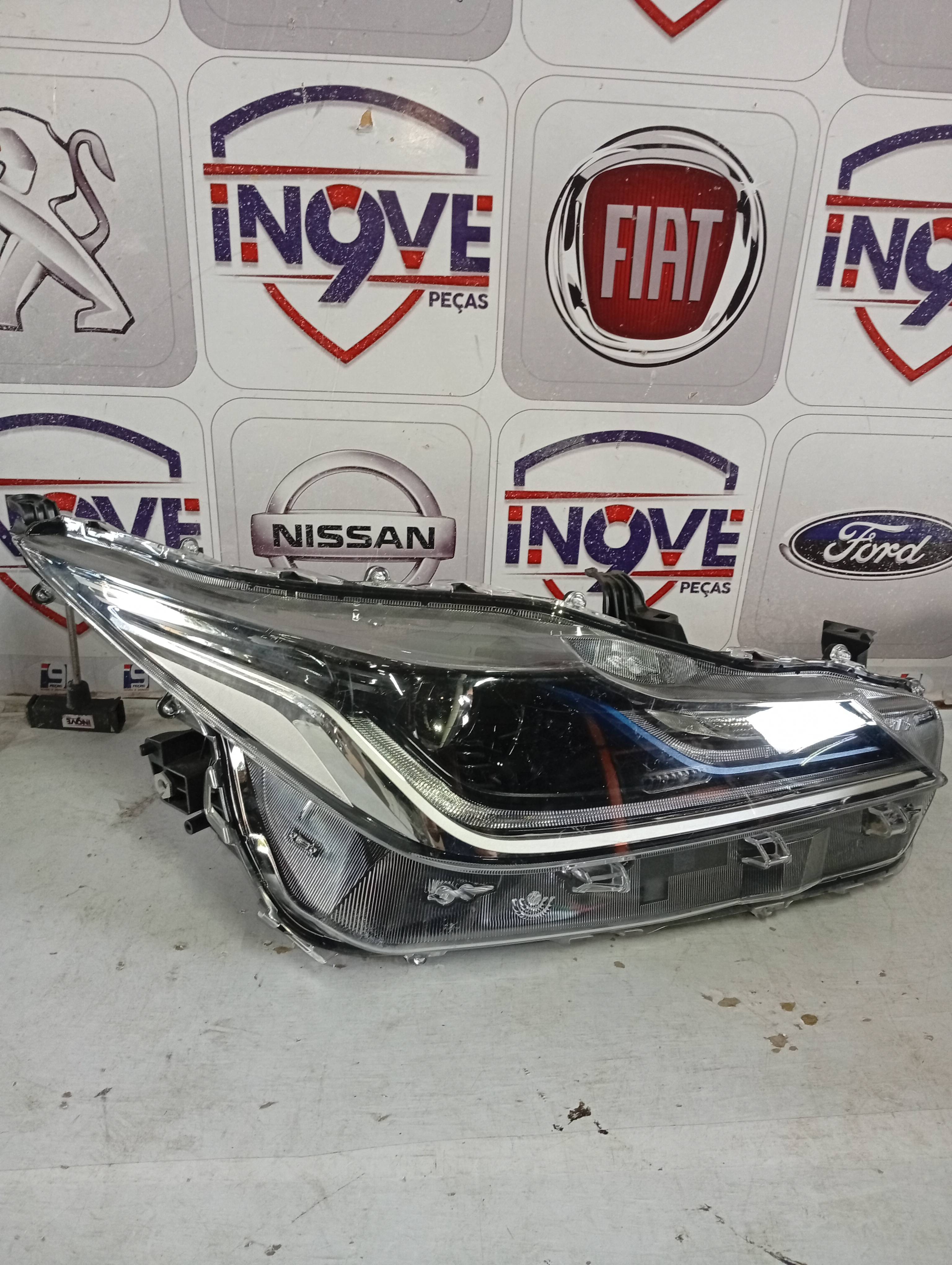 Farol Toyota Corolla Híbrido LED 2020 a 2024 Friso Azul