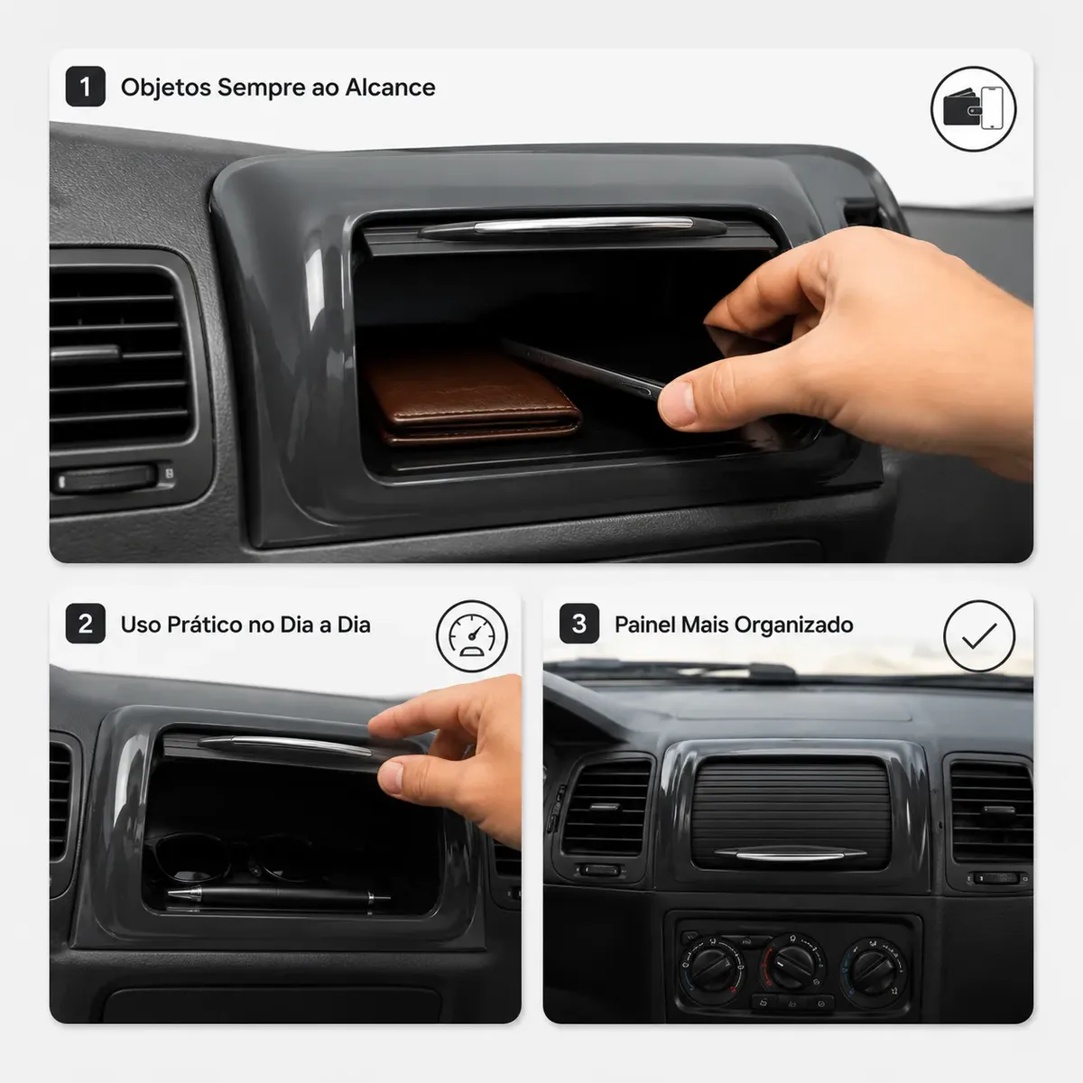 Porta Objetos Painel Fiat Strada 2013 a 2016 Original - Imagem 2