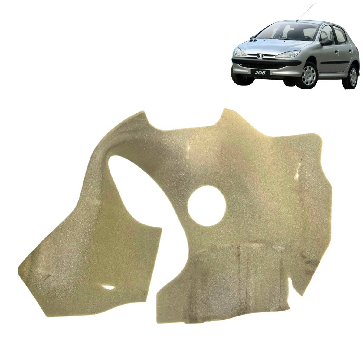 Manta Acústica De Porta D.E Proteção Forro Peugeot 206