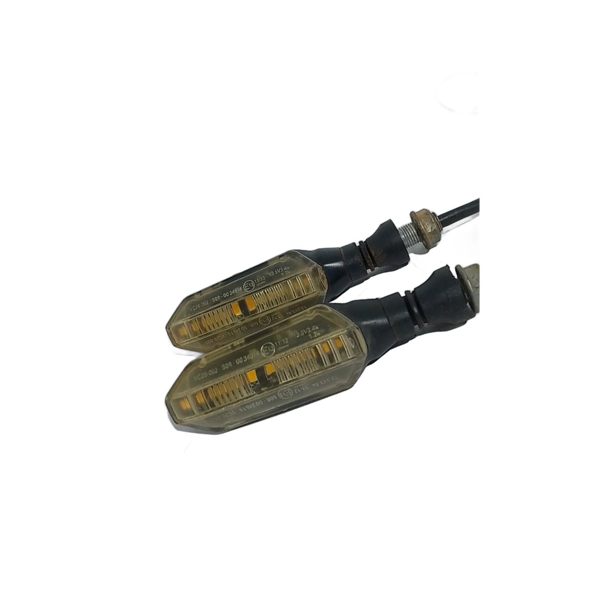 Piscas De Led Motos Universal Titan / Fan / Cb 300 / Xre 300 Âmbar - Imagem 1
