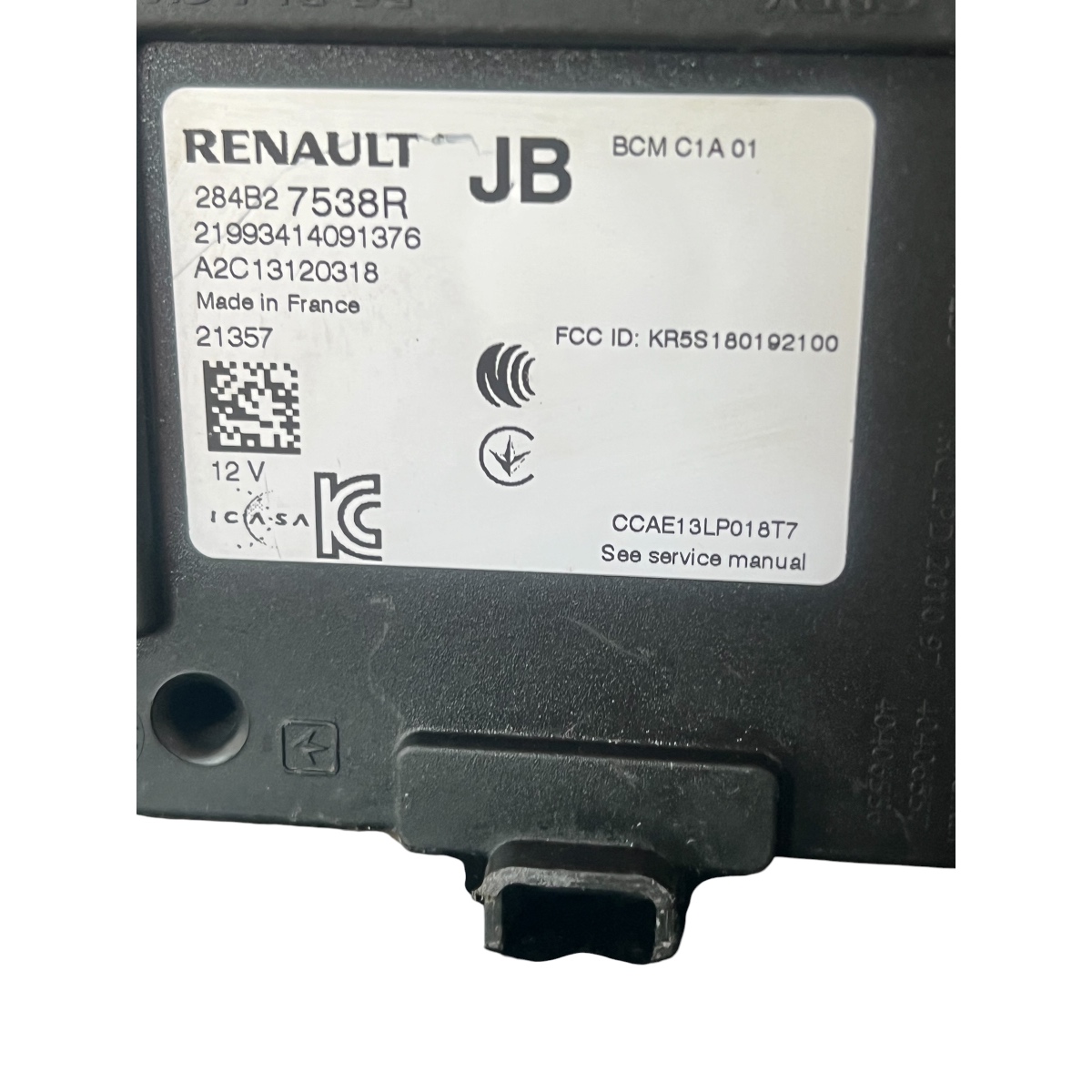 Módulo Bcm Renault Zoe 2020/2022 Original - 284b27538r