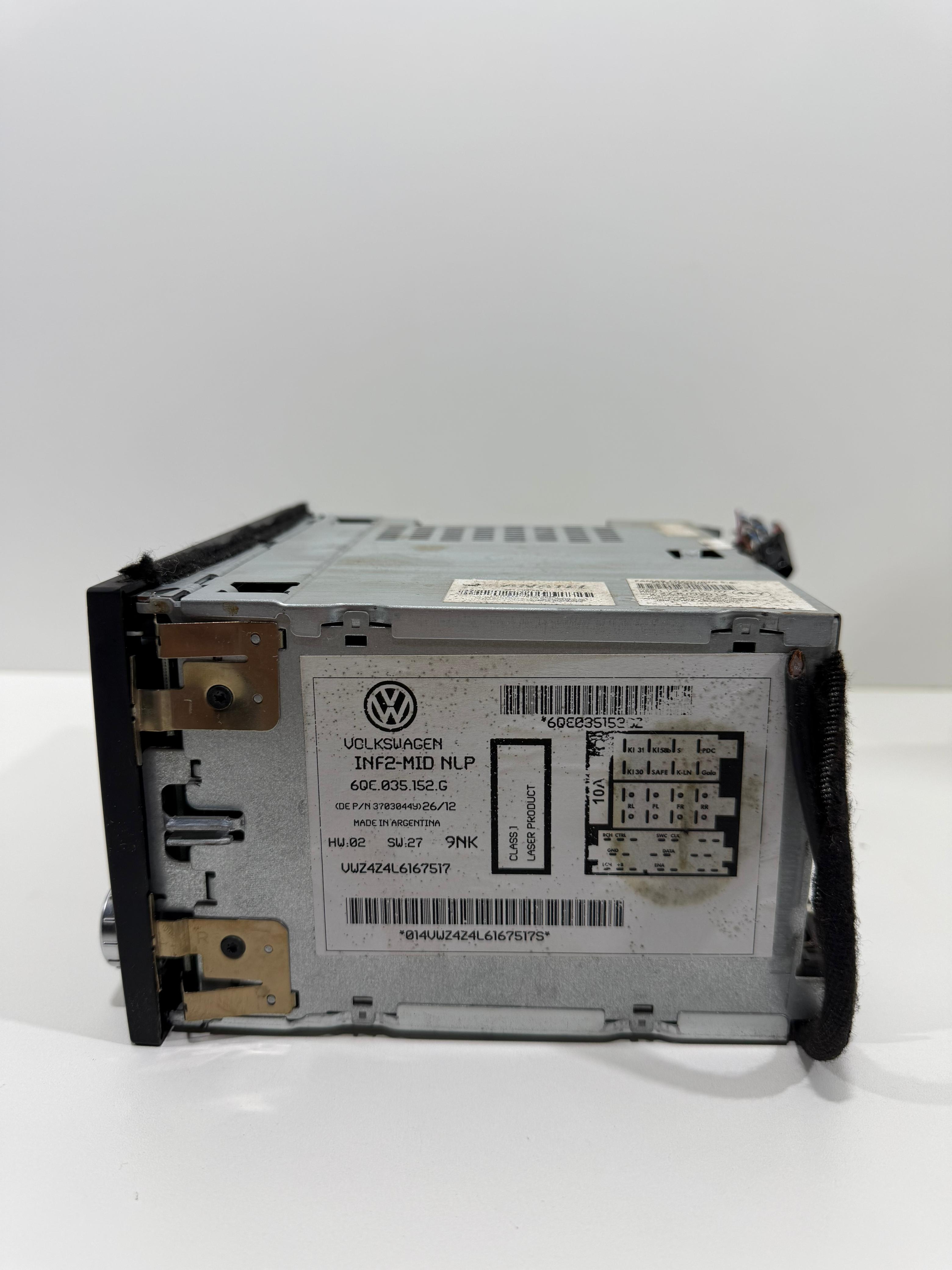 Radio Cd Player VW Golf 2012 Com Code 6QE035152G - Imagem 3