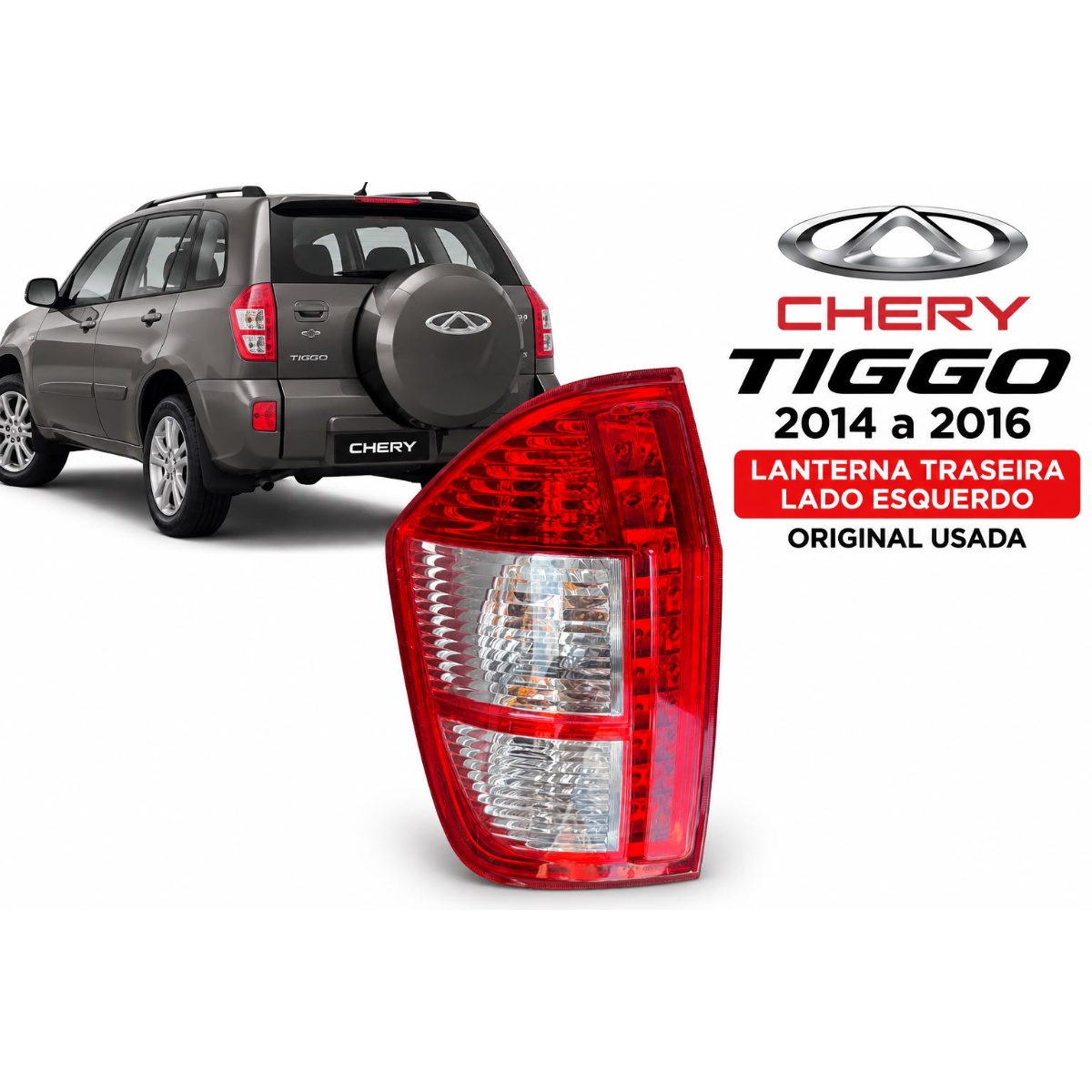 Lanterna Traseira Chery Tiggo 2014-2016 Lado Esquerdo Esquerdo/motorista Vermelho