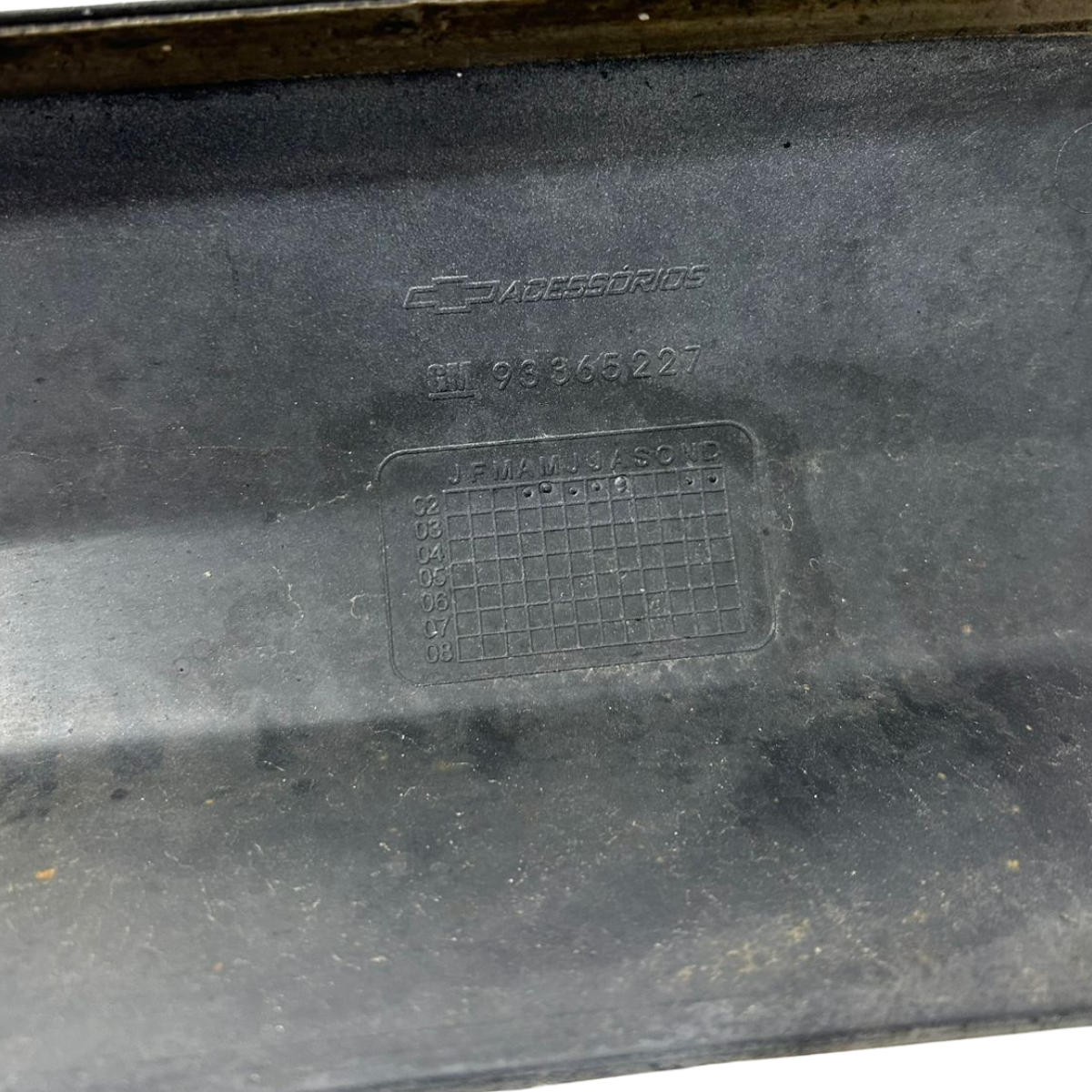 Spoiler Moldura Lateral Direito Original Gm Corsa 93365227 Prata - Imagem 10