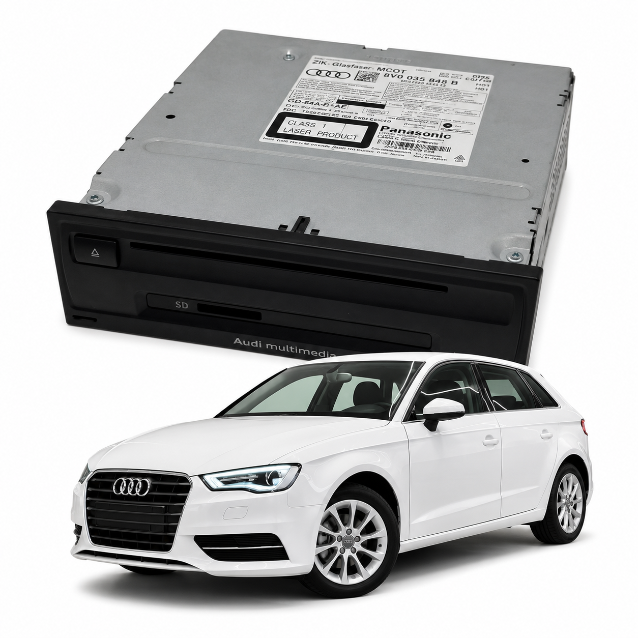 Mib Multimídia Audi A3 2014 a 2016 1.4 Sportback 8V0035840B - Imagem 1