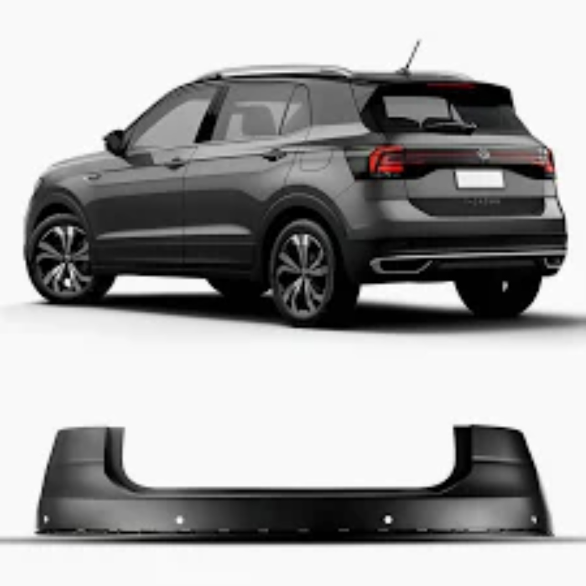 Parachoque Traseiro Volkswagen T-Cross 2019 a 2024 - Imagem 1