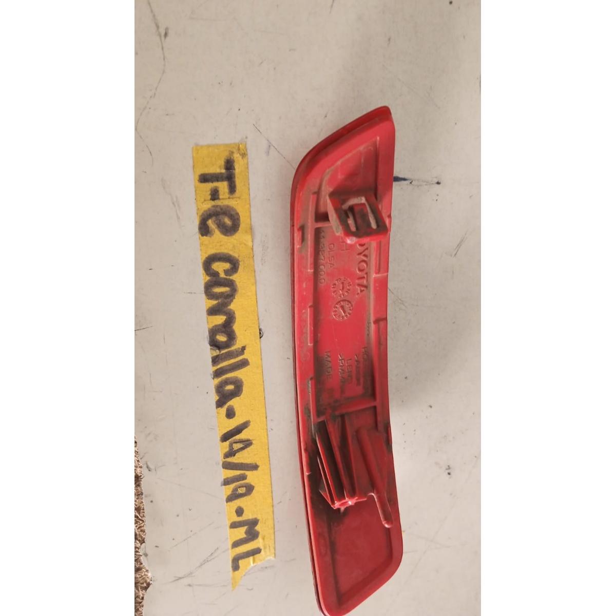 Refletor Para-choque Traseiro Lado Esquerdo Corolla 14/19 Có Vermelho - Imagem 3
