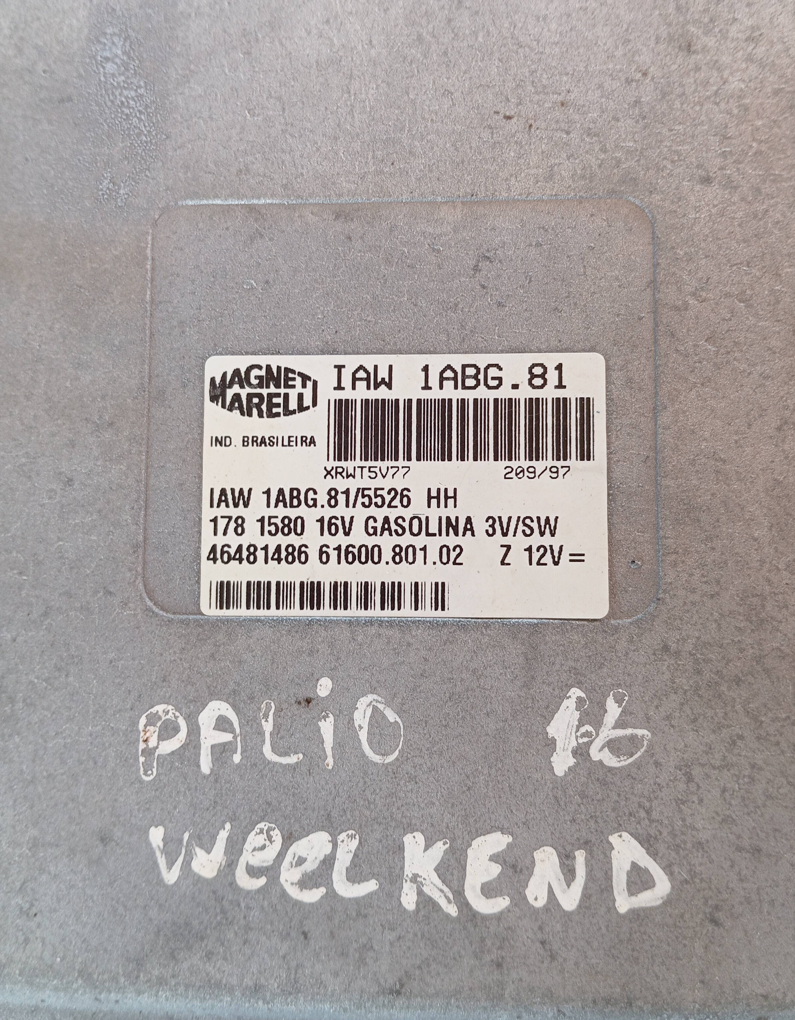 Módulo de Injeção Fiat Palio 1.6 16v IAW1ABG.81 - Imagem 1