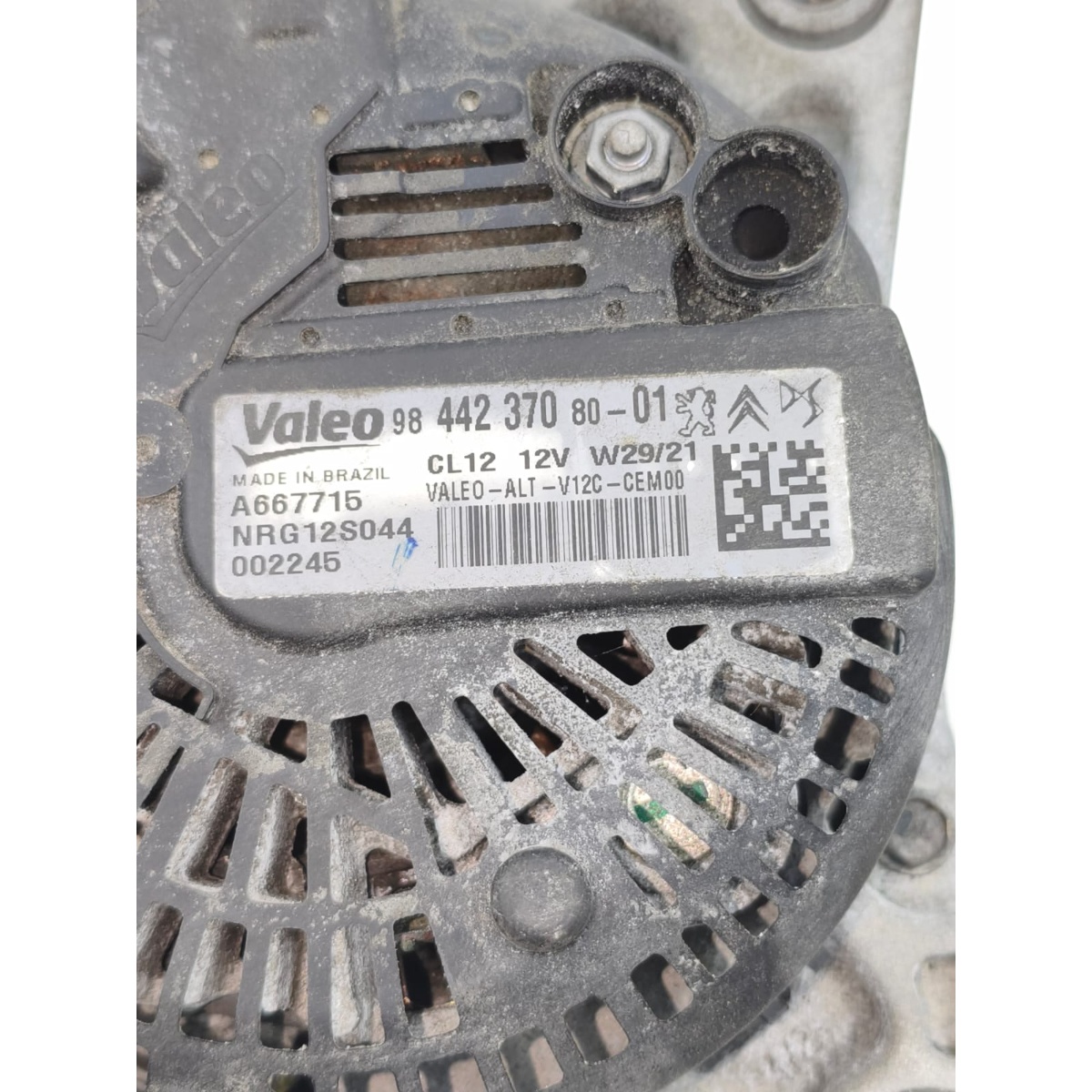Alternador Peugeot 208 C4 Cactus Original 9844237080 - Imagem 2