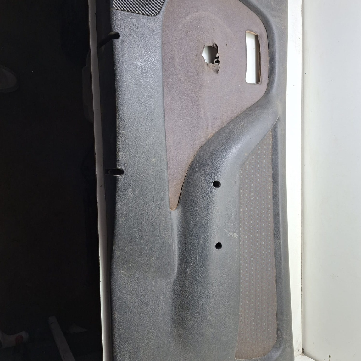 Forro Porta Kadett Lado Direito Tecido Bolinha Verde E Azul - Imagem 6