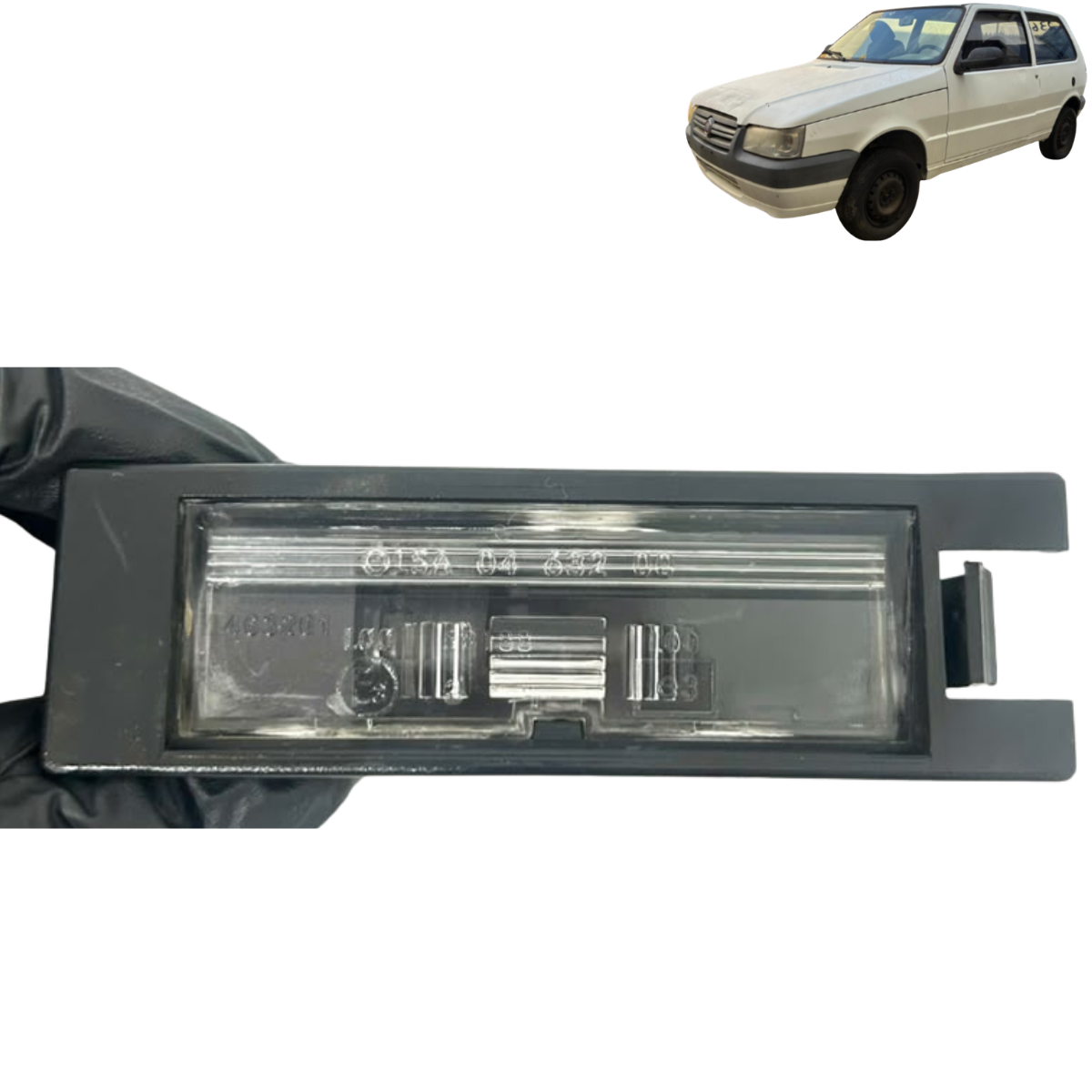 Luz de Placa Fiat Uno / Palio / Siena 2004 a 2013 Original