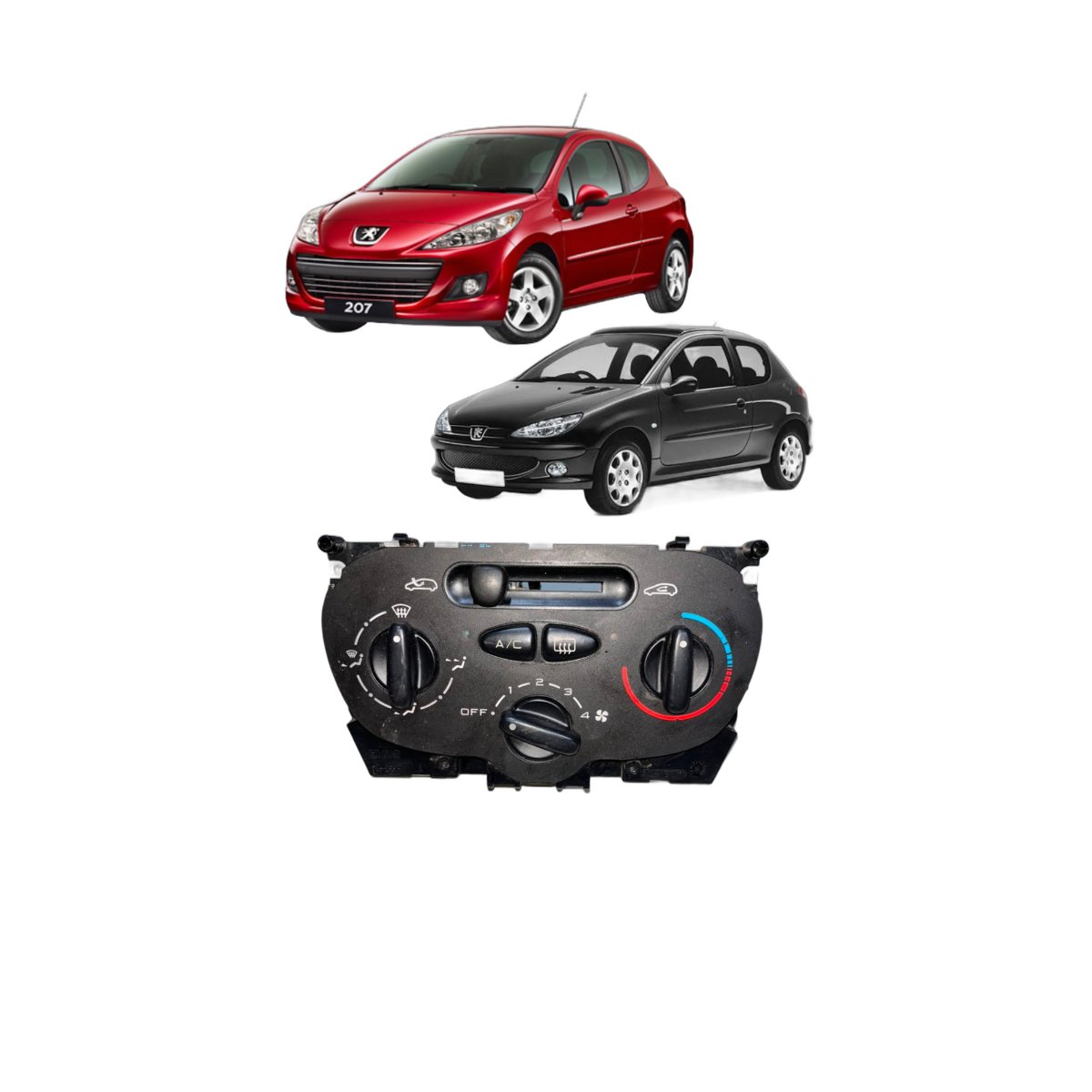 Comando Do Ar Condicionado Peugeot 206 2006 A 2011 - Imagem 1