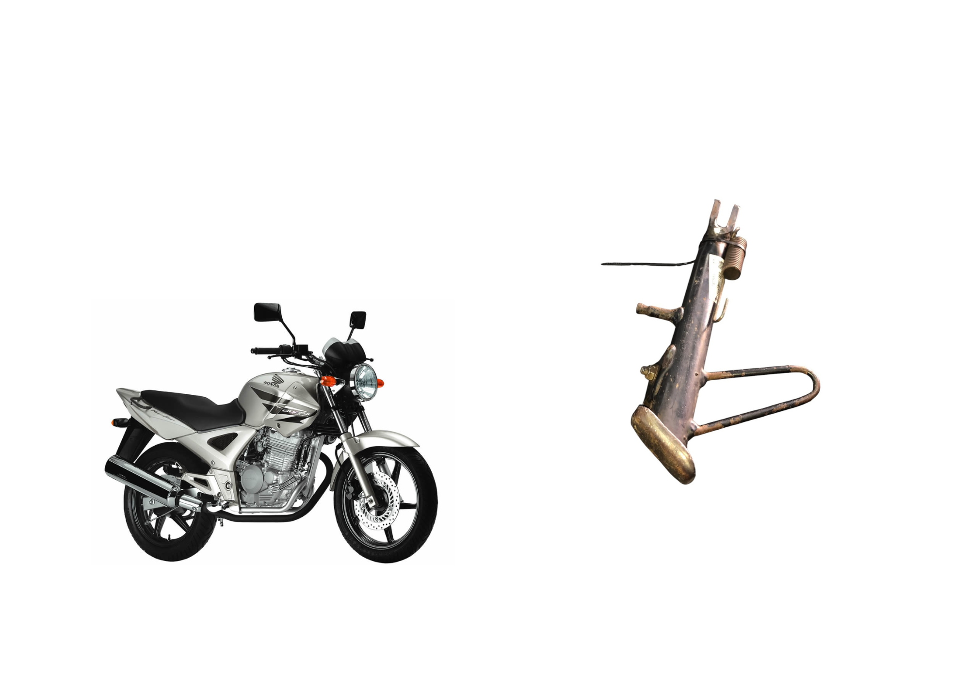 Cavalete Lateral Cbx Twister 250 01/08 Original Usado - Imagem 1