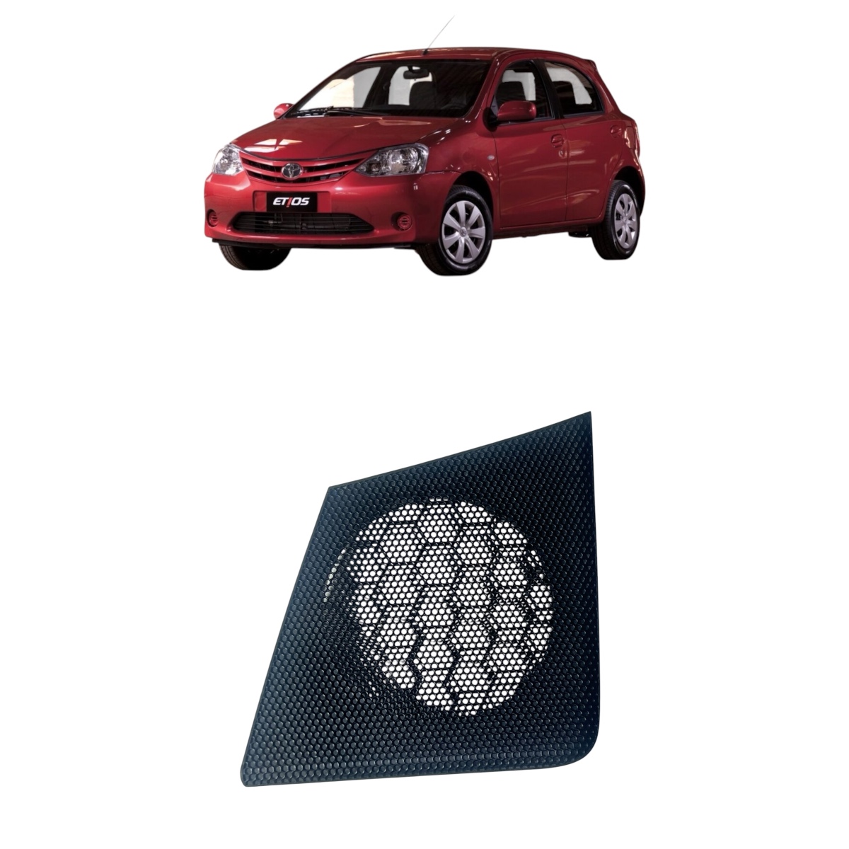 Moldura Tampa tweeter superior direita painel toyota etios