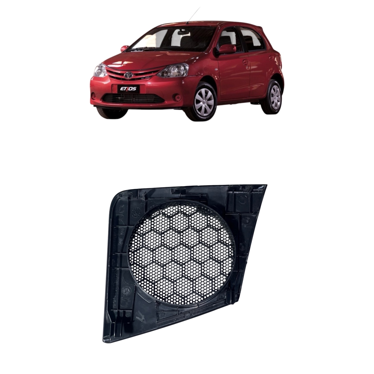 Moldura Tampa tweeter superior direita painel toyota etios - Imagem 2