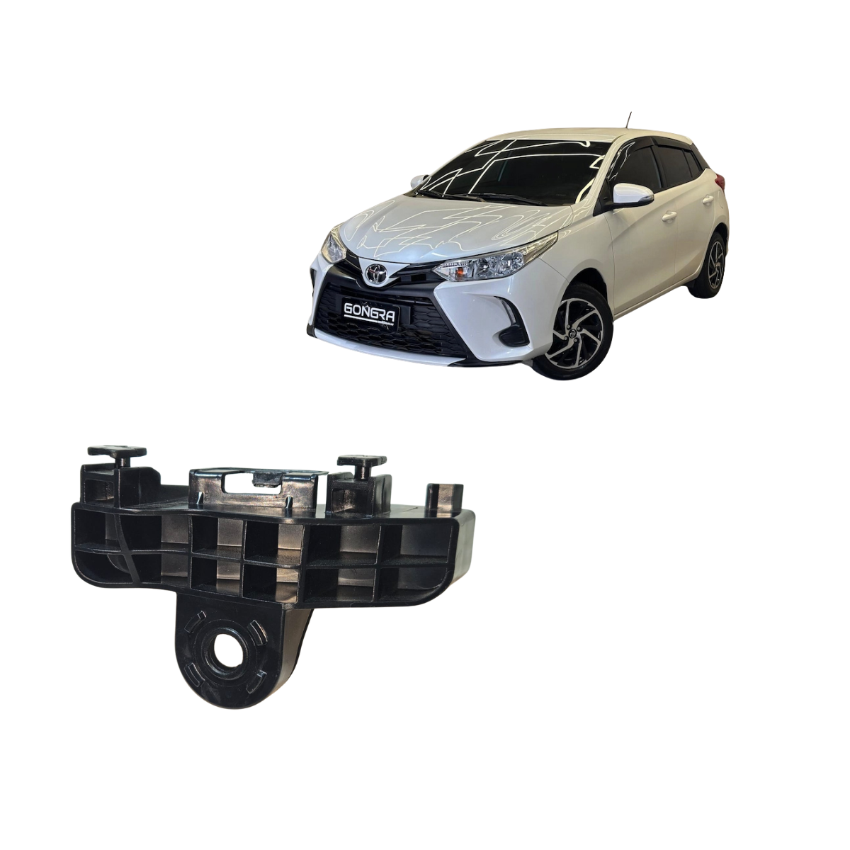 GUIA PARACHOQUE TRASEIRO DIREITO YARIS 2018/2024 525620D160