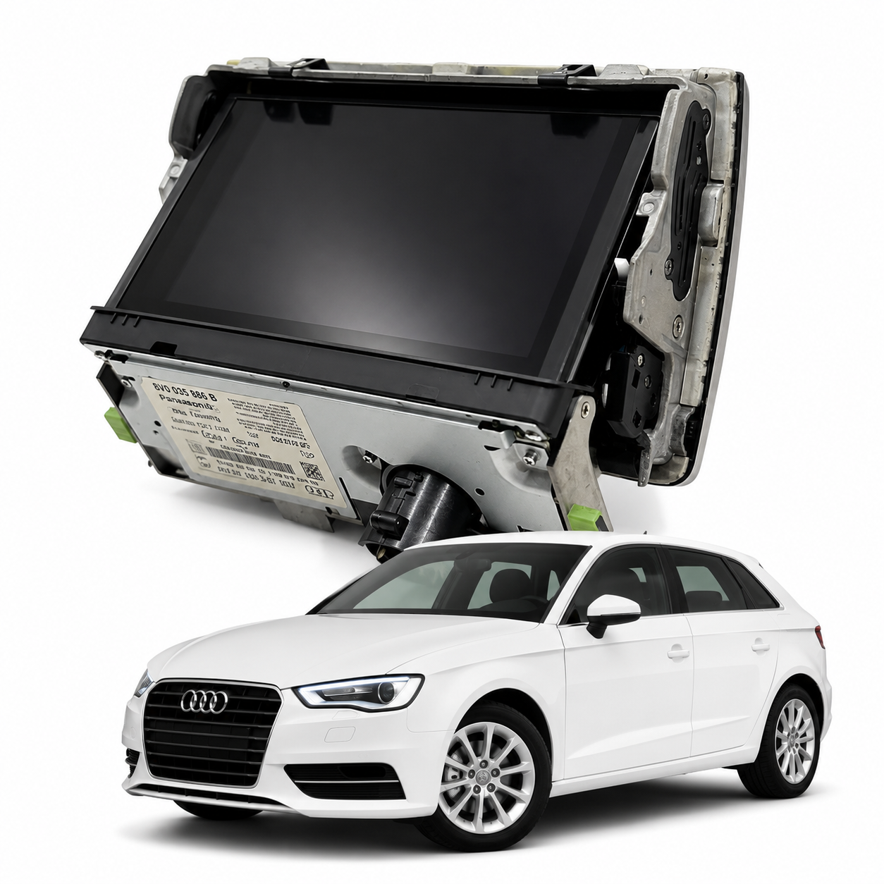 Central Multimídia Audi A3 Sportback 2013 a 2017 8V0857273M - Imagem 1