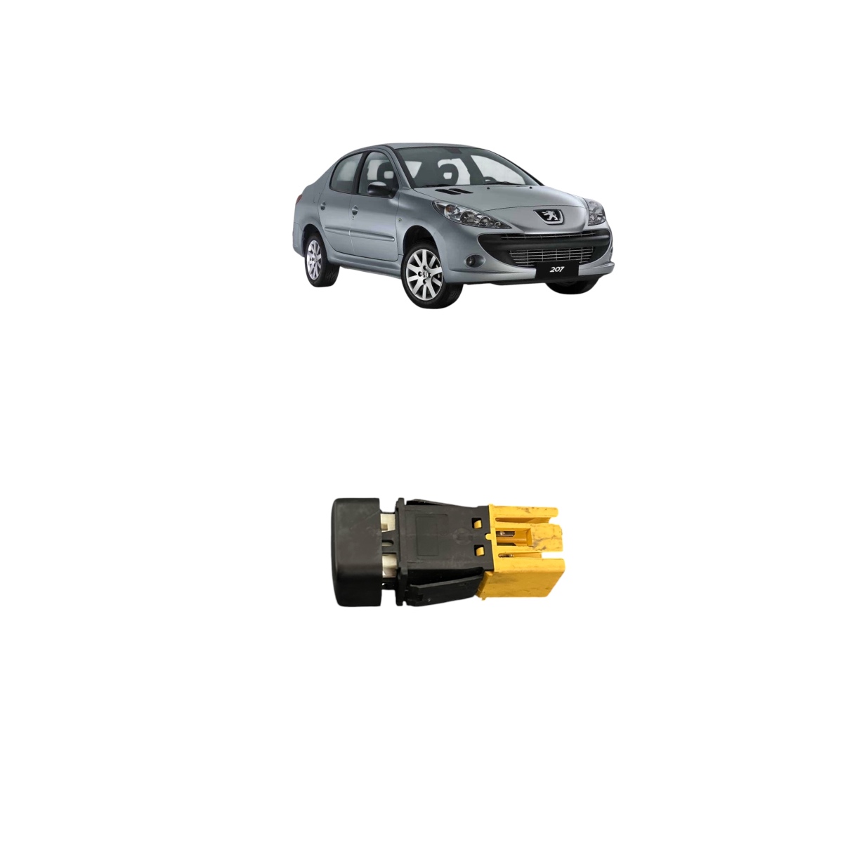 Botão interruptor trava vidro elétrico Peugeot 207 original - Imagem 3