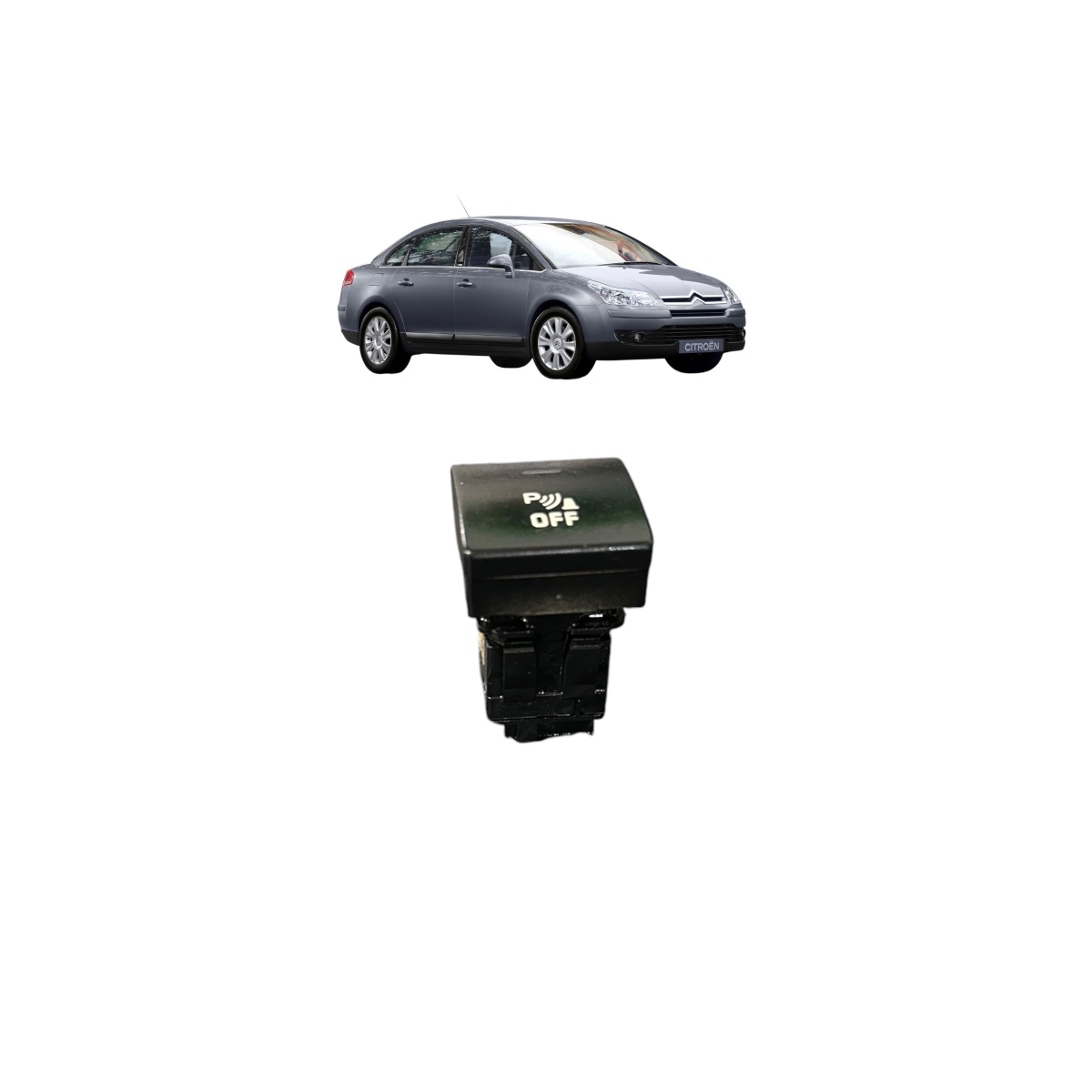 Botão Sensor Estacionamento Citroen C4 Pallas 2.0 Original Preto - Imagem 2