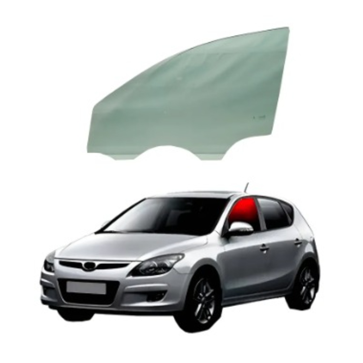 Vidro Porta Hyundai I30 Dianteira Esquerda 2007/12