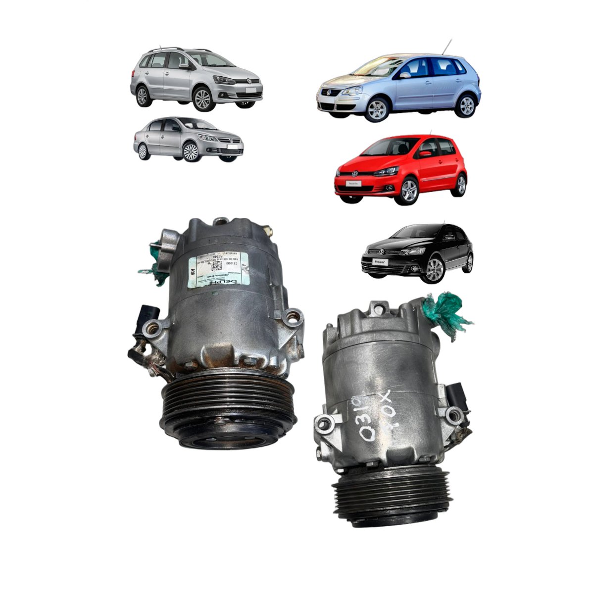 Compressor De Ar Condicionado Vw Power 1.6 2008 a 2023 - Imagem 1
