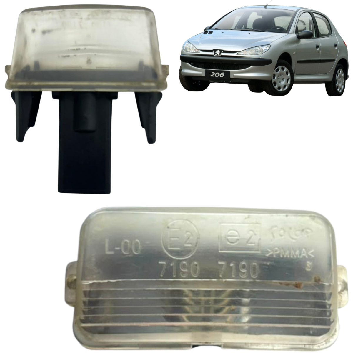 Lanterna Da Luz De Placa Peugeot 206 1.4 2007 Original
