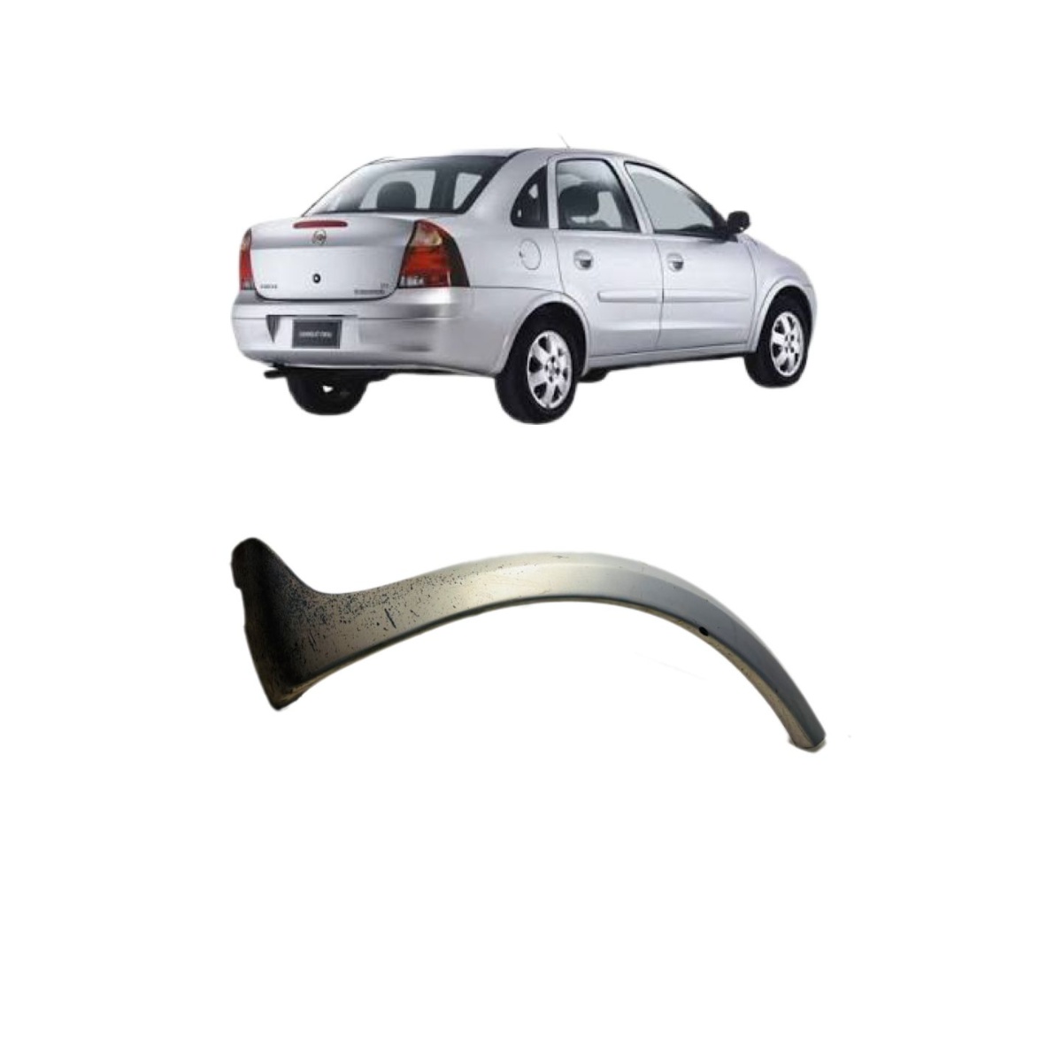 Moldura Paralama Traseira/ D Corsa Sedan 2000 a 2008