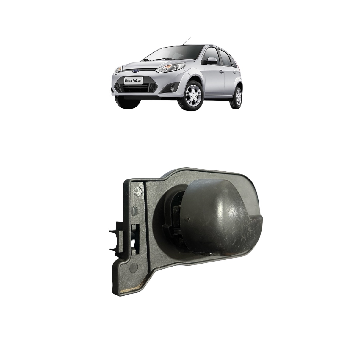 Maçaneta Interna Traseira Esquerda Ford Fiesta 2004/12 Preto Traseira