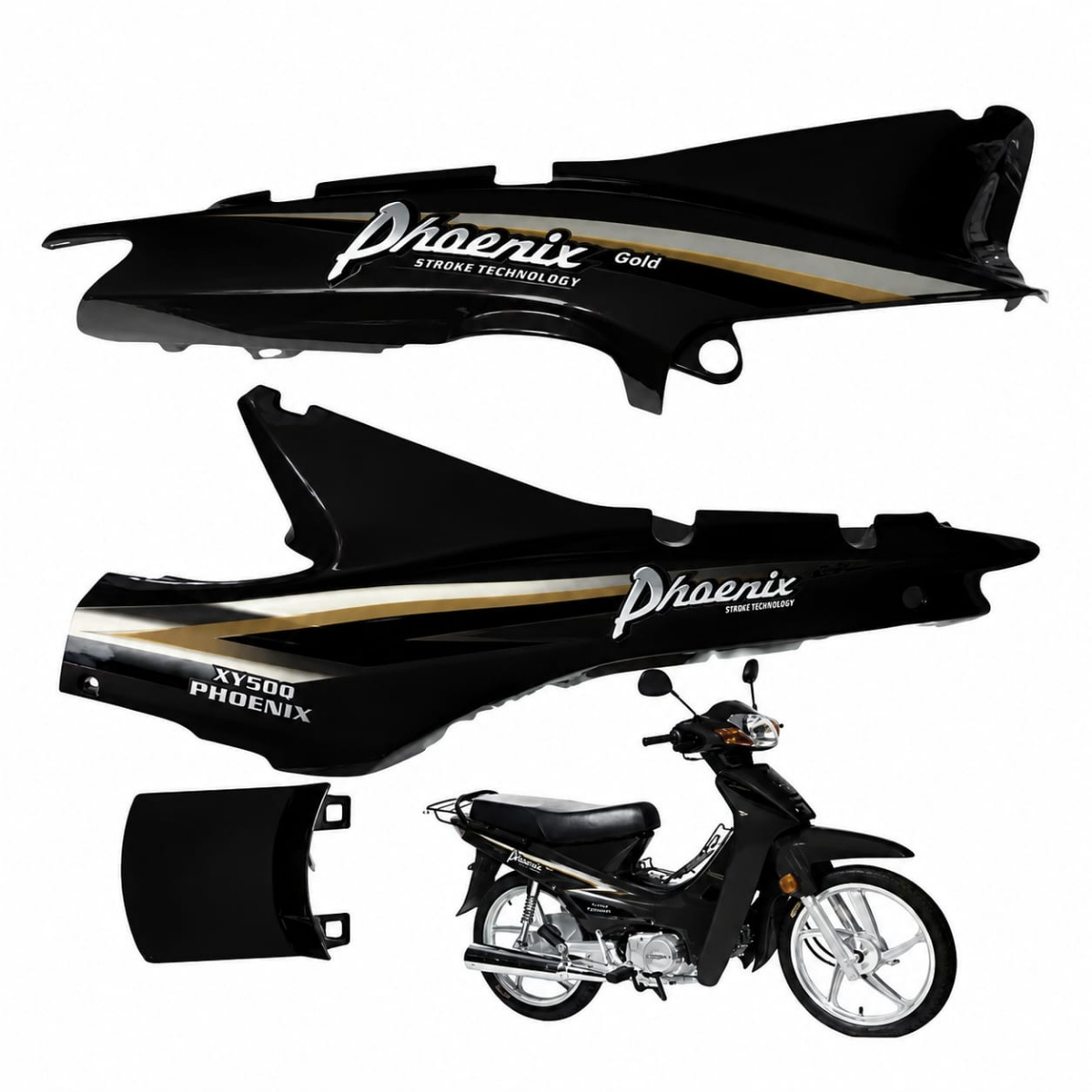 Rabeta/ Carenagens traseiras da Phoenix gold 50cc
