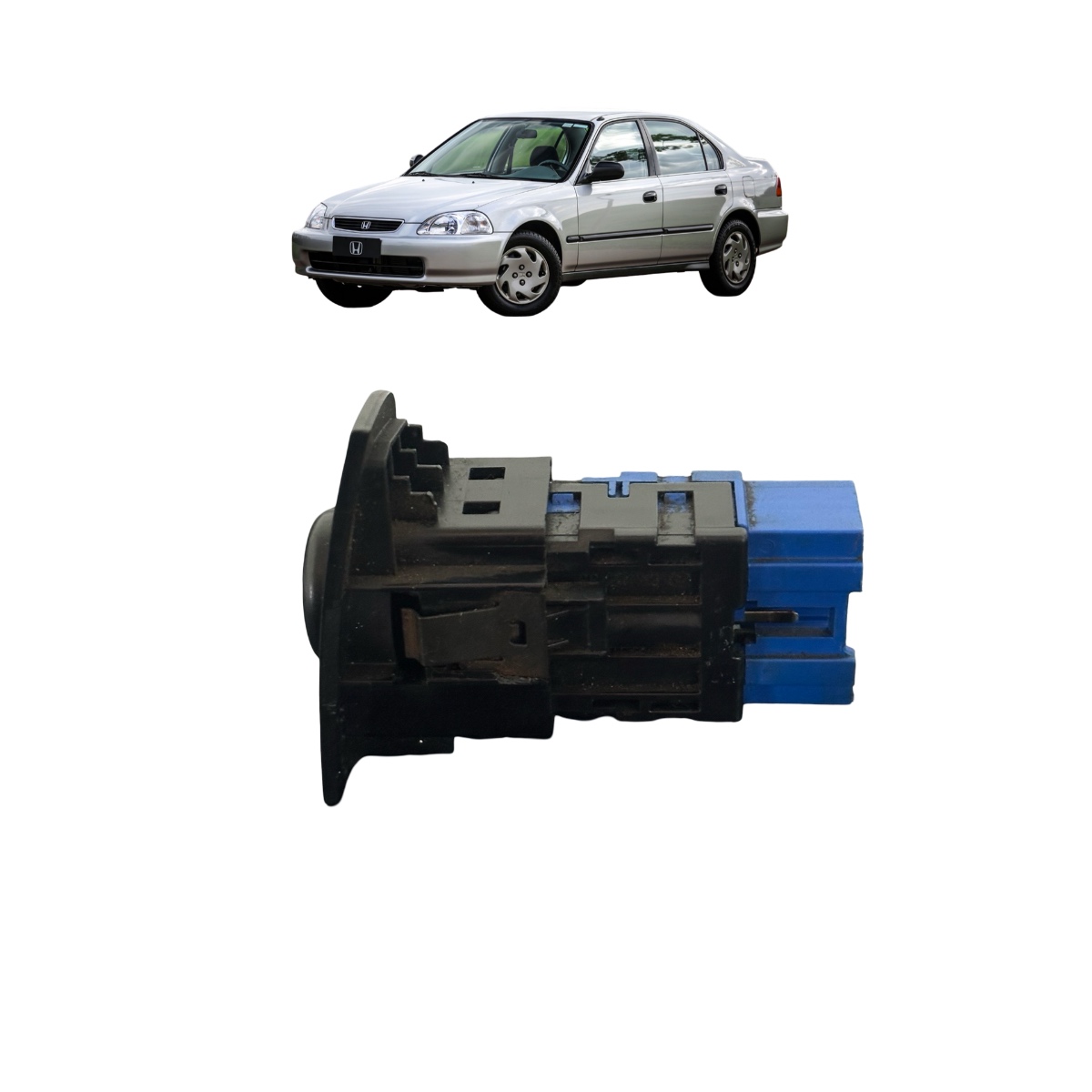 Botão Pisca Alerta Honda Civic 1996 - 2000 M15158 Cor Preto - Imagem 4
