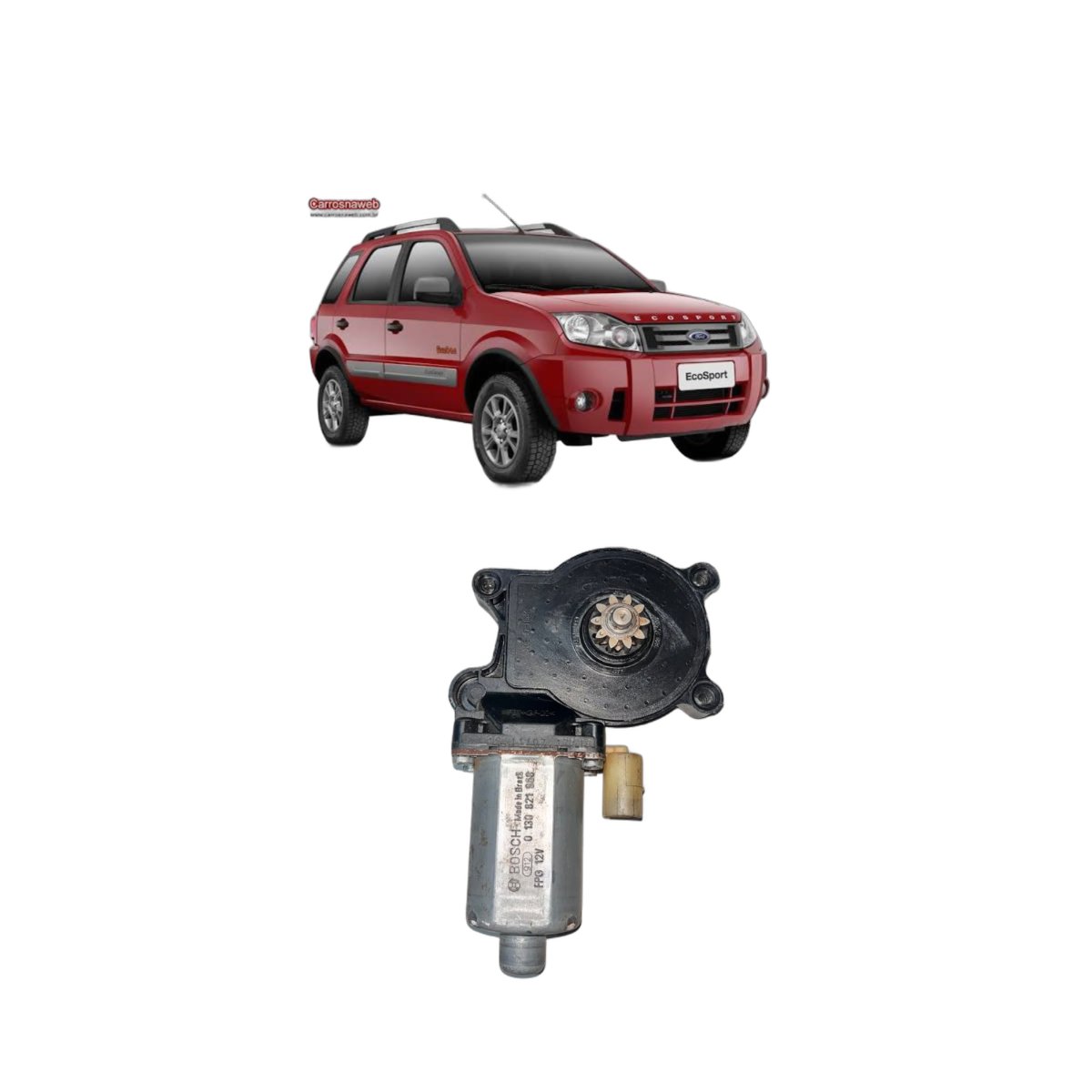 Motor  Vidro Diant Esquerda Ford Ecosport 2005 A 2012 - Imagem 1