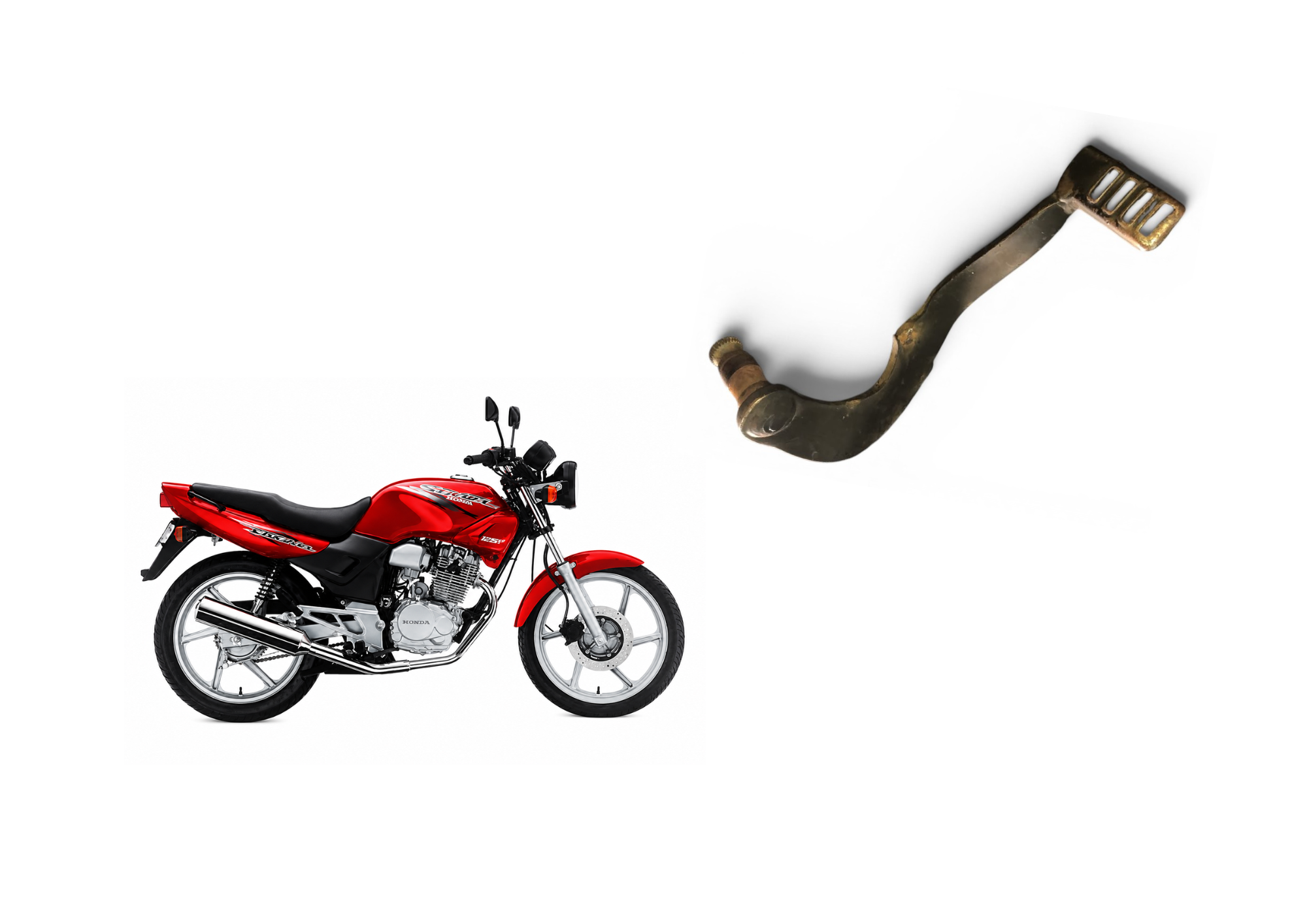 pedal de freio cbx strada 200 original usado