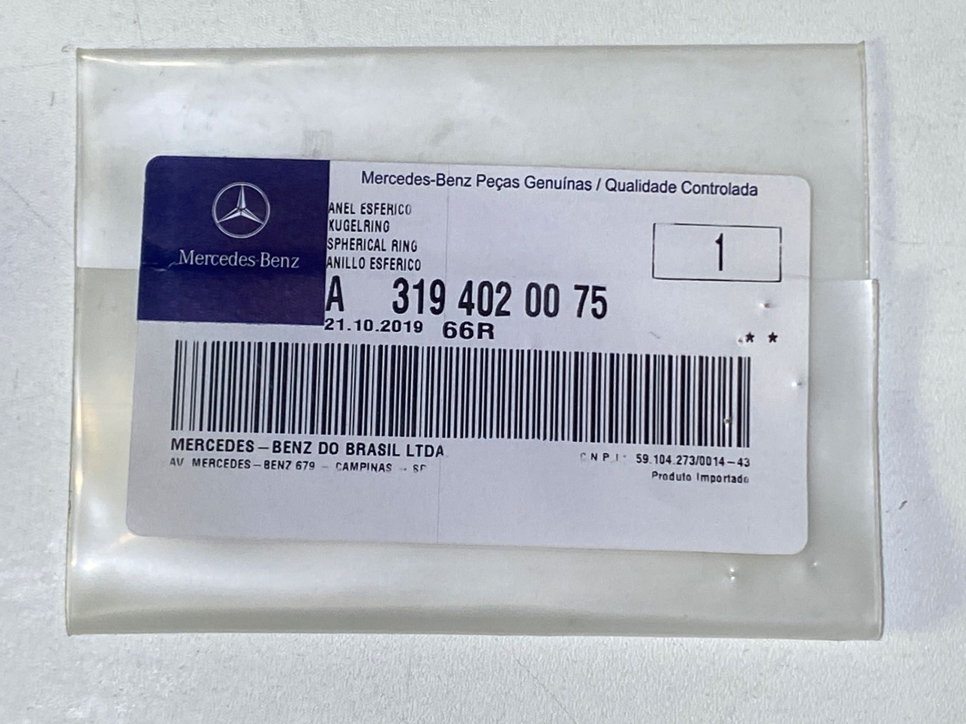 Anel Esférico Original Mercedes-Benz Sprinter 2008 A 2012 No - Imagem 2