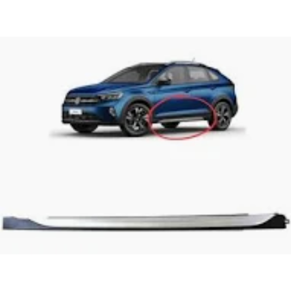 Spoiler Lateral Cromo Nivus Esquerdo Original VW