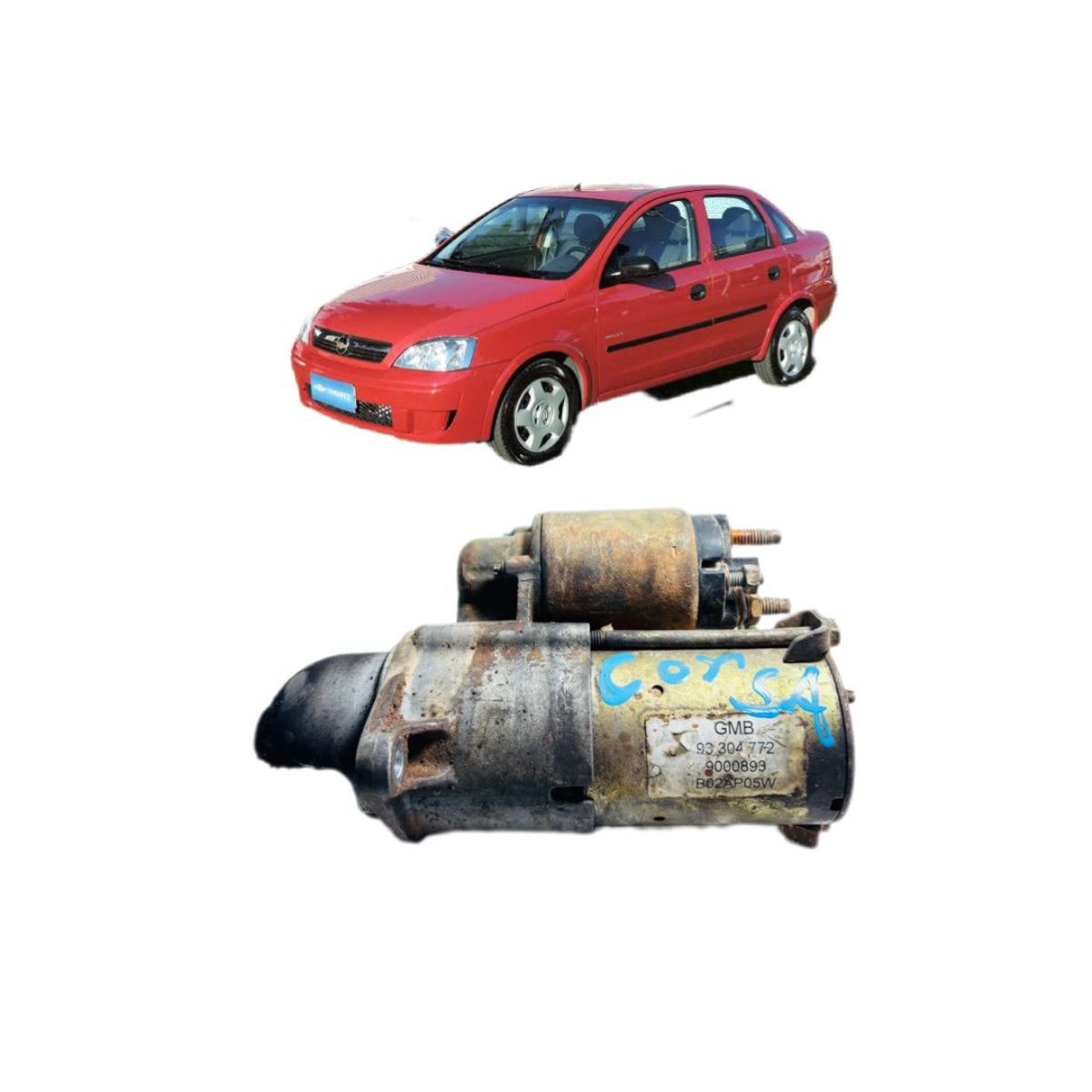 Motor De Arranque Chevrolet Corsa Max 2005 1.0 /93304772