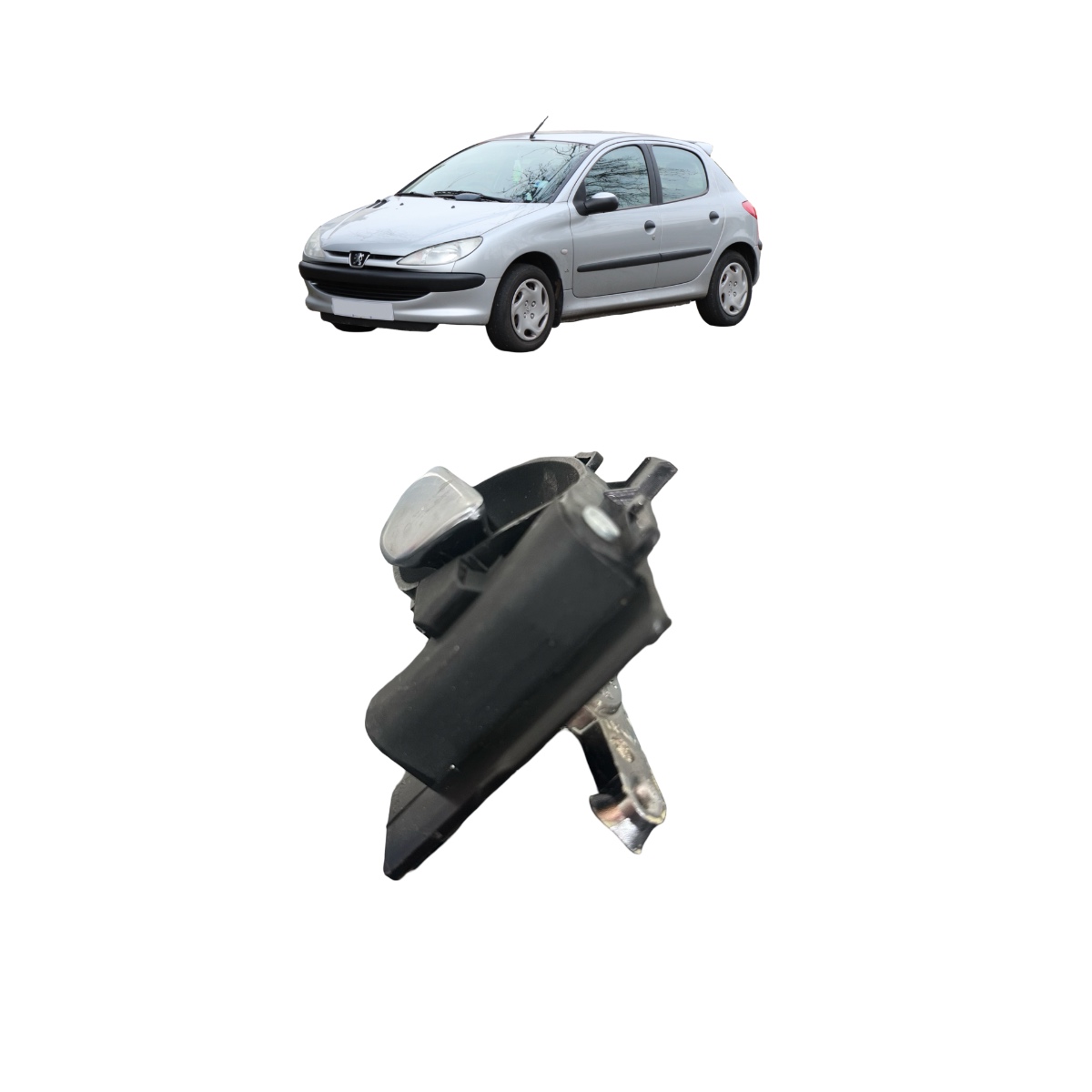 Maçaneta Interna Traseira Direita Peugeot 206 207 2007/2010 - Imagem 3